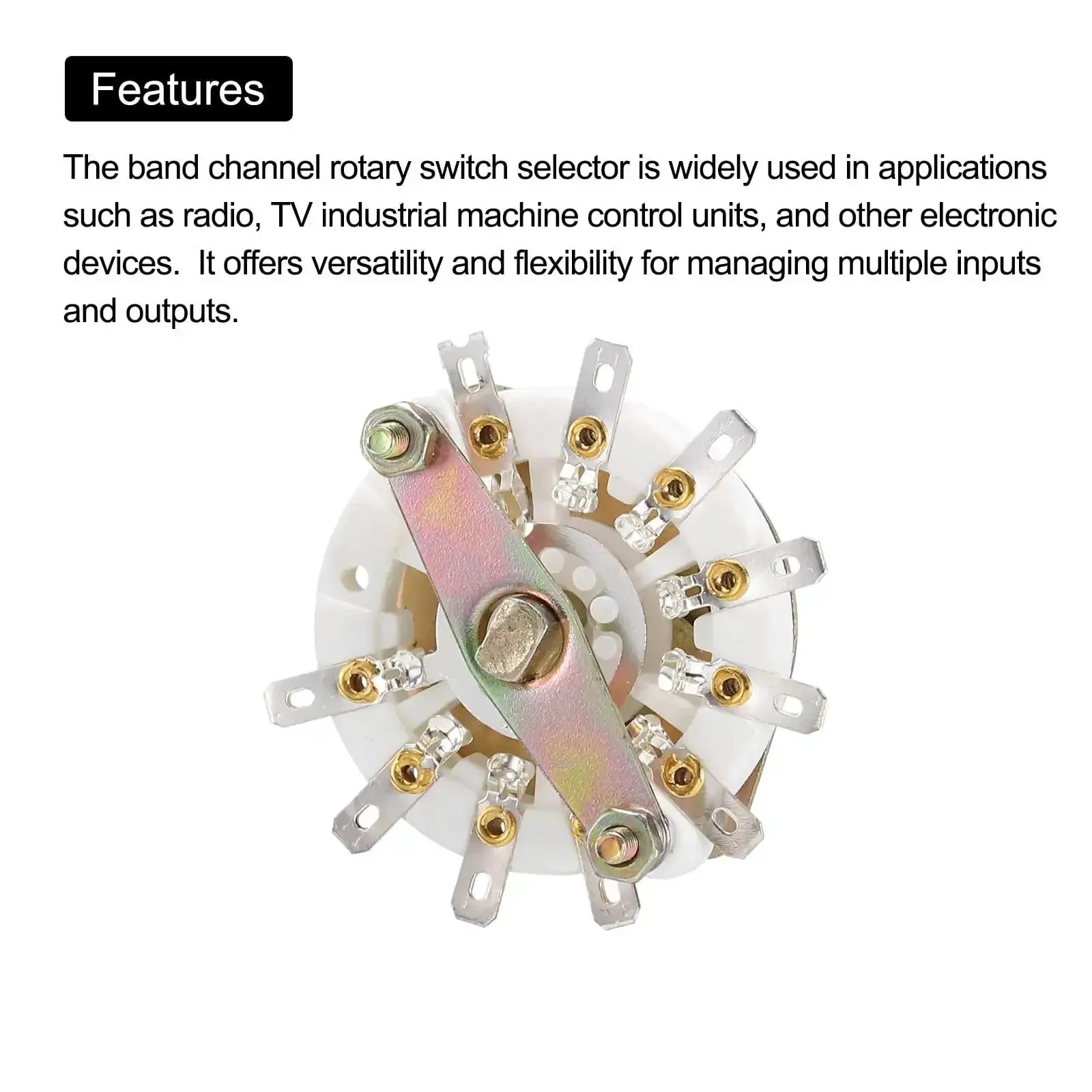 One Pole Nine Position Rotary Switch Band Selector With One Deck For TV Radio Home Machine Replacement Part Three Pack Easy Install Durable Metal Body Versatile Multi Position Switch - Image 2