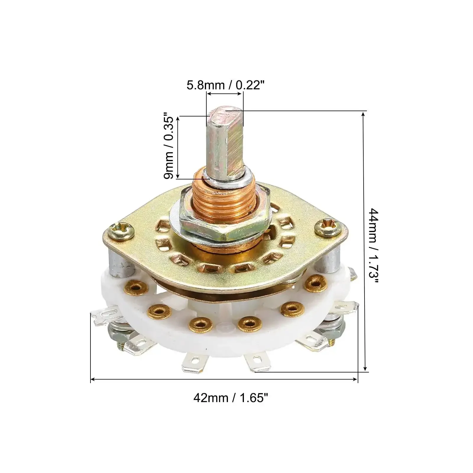 One Pole Nine Position Rotary Switch Band Selector With One Deck For TV Radio Home Machine Replacement Part Three Pack Easy Install Durable Metal Body Versatile Multi Position Switch - Image 4