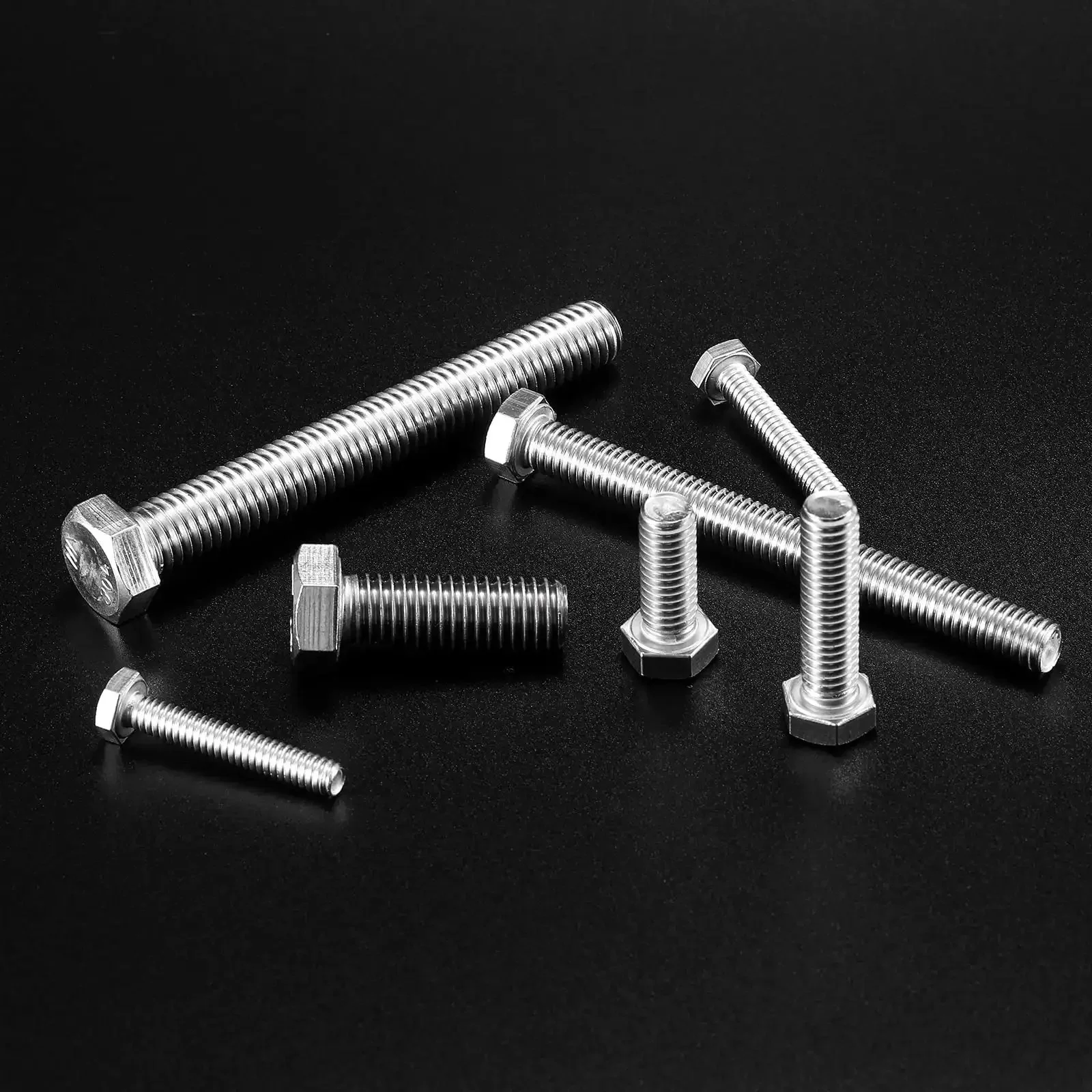 One Quarter Inch Hex Head Screw Bolt Pack Of Twenty In 304 Stainless Steel Fully Threaded With Plain Finish Twenty Threads Per Inch Tough As Nails Durability For Wood And Metal Projects - Image 2