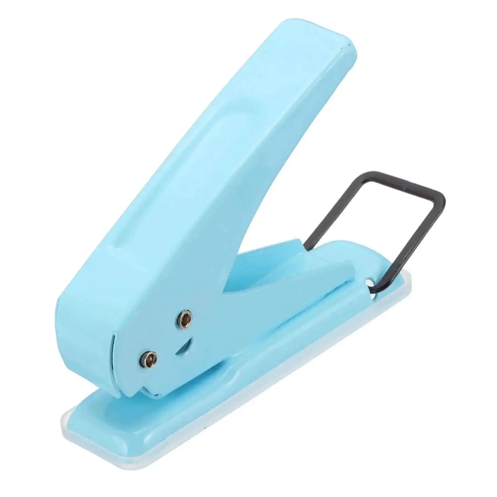 One Quarter Inch Hole Punch Handheld Heavy Duty Metal Paper Punch For Tags DIY Projects Crafts Scrapbook Tickets Blue With Ergonomic Non Slip Grip And Durable Design For Easy One Hand Operation