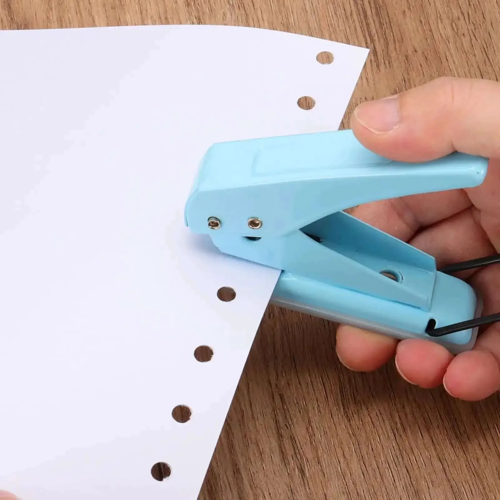 One Quarter Inch Hole Punch Handheld Heavy Duty Metal Paper Punch For Tags DIY Projects Crafts Scrapbook Tickets Blue With Ergonomic Non Slip Grip And Durable Design For Easy One Hand Operation - Image 5