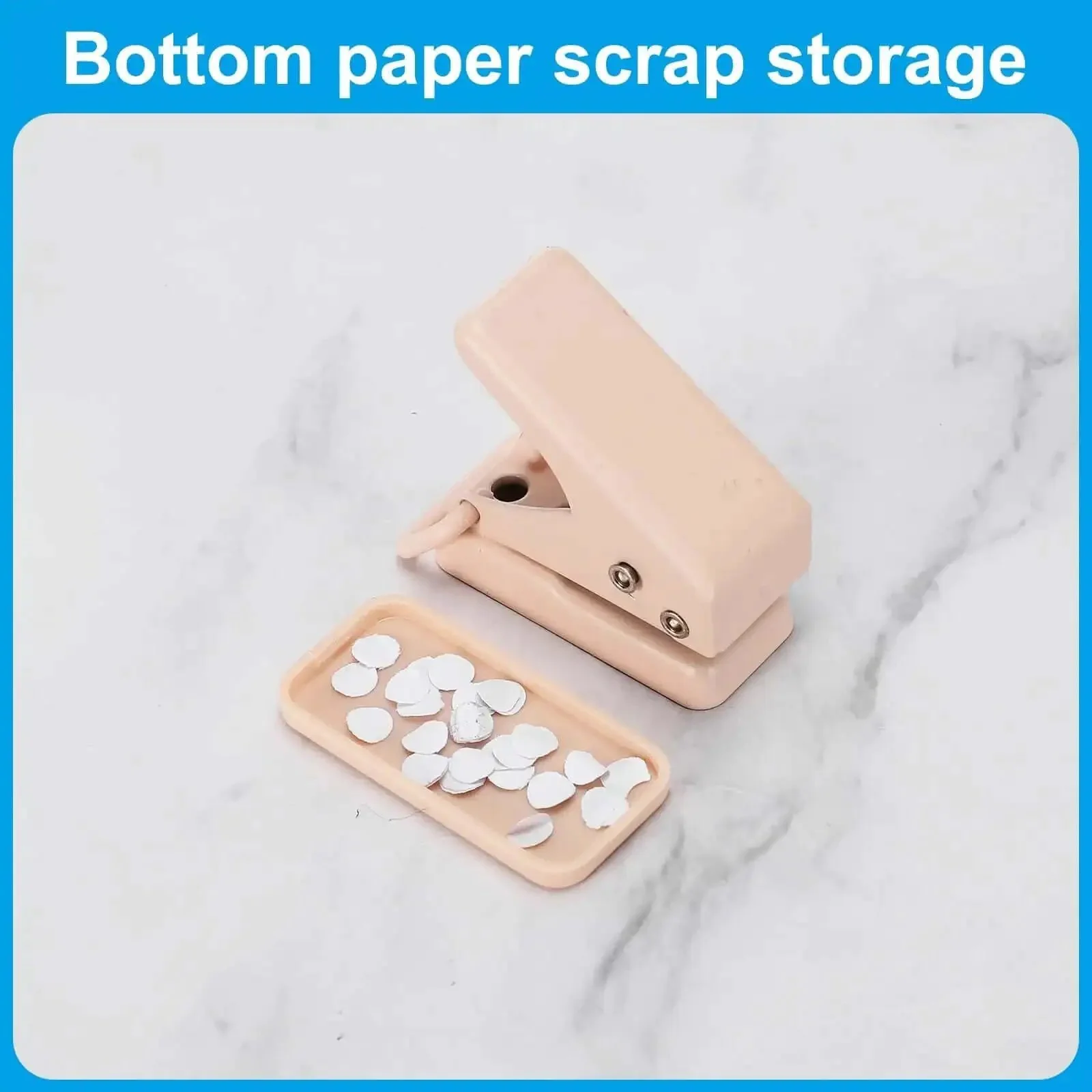One Quarter Inch Hole Punch Two Pack Handheld Heavy Duty Metal Paper Puncher For Tags Tickets And DIY Crafts Scrapbooks Ergonomic Non Slip Grip 6mm Hole Size Compact Portable 3.6 By 0.8 Inches Green And Blue - Image 3