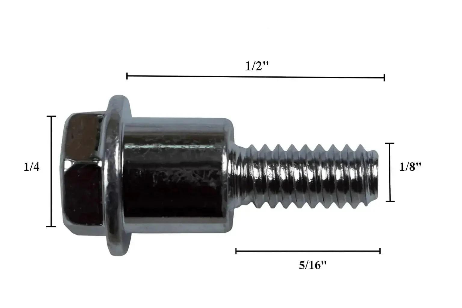 One Quarter Inch Shoulder Bolts With Nickel Finish For Drapery Batons And Plastic Adapters, Hex Head Bolt Through Draperies, Ten Pack Curtain Rod Hardware, Easy Install Replacement Parts - Image 5