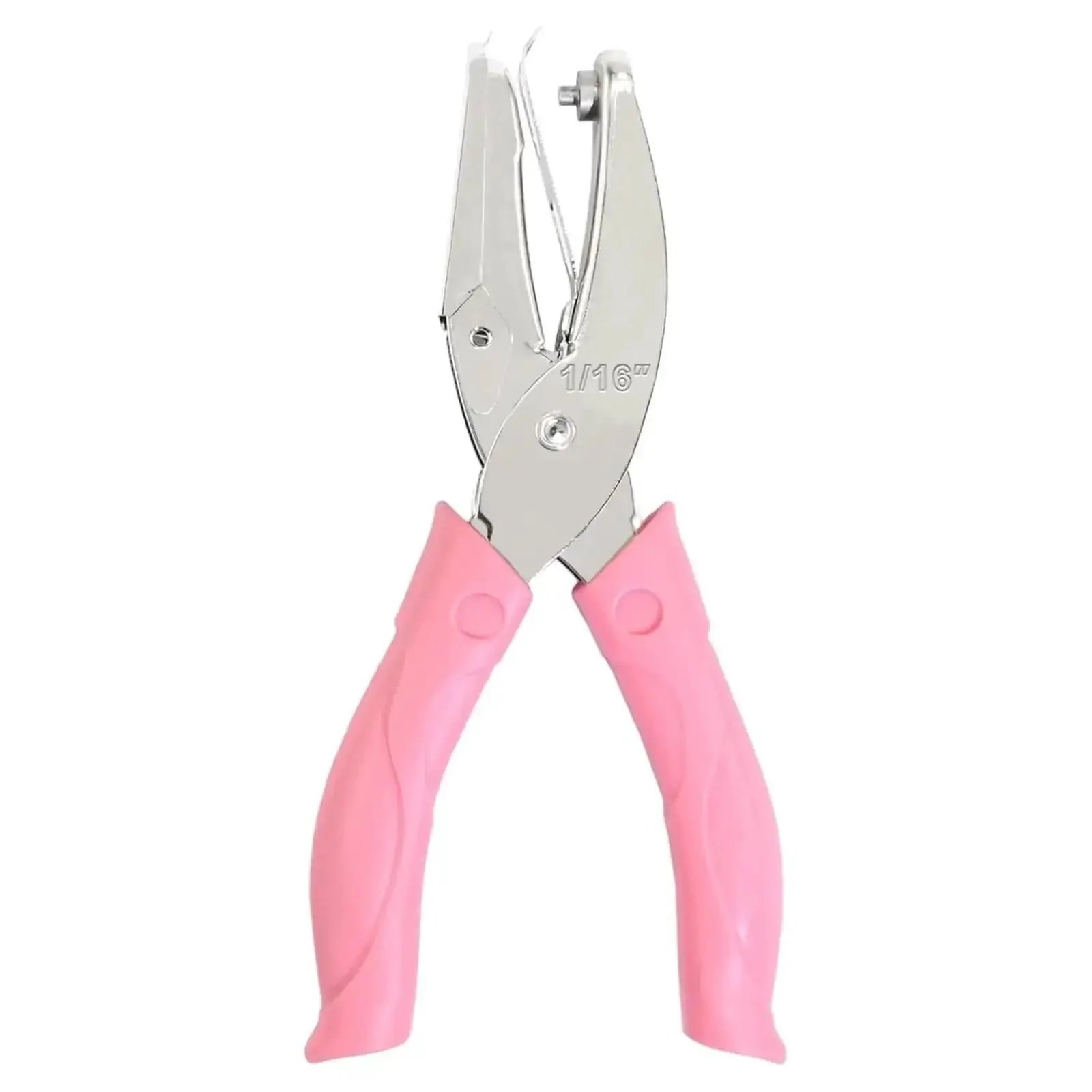 One Sixteenth Inch Circle Hole Punch Handheld Metal Punch With Soft Cushioned Grip For Tags Clothing Tickets Craft Projects No Mess No Fuss Scrap Cage For Easy Cardstock Punching