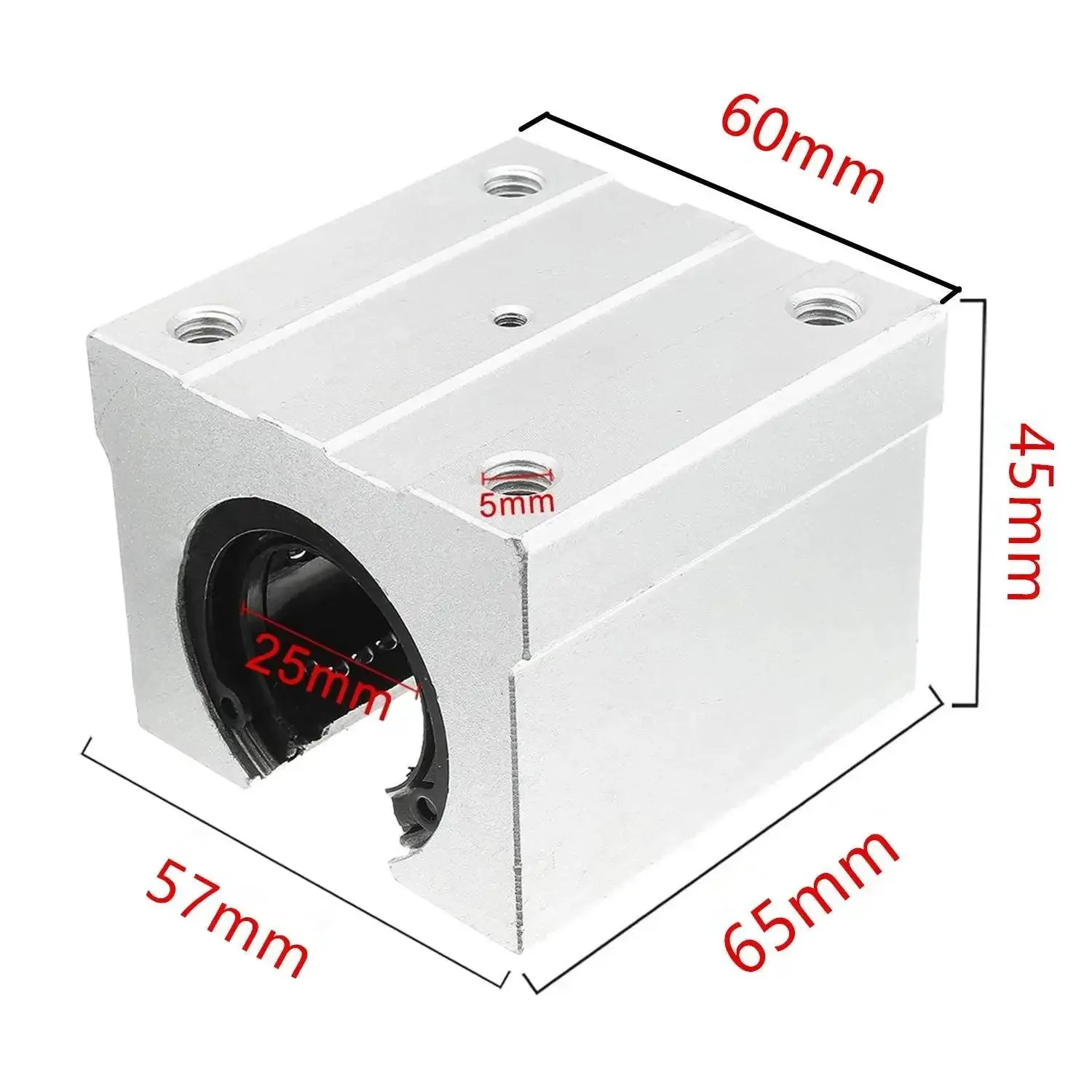 Open Linear Bearing SBR25UU Slide Unit For 25mm Shaft Motion Aluminum Pillow Block With Ball Bearing Durable Mount For CNC Machines And 3D Printers Slick Smooth Performance For Precise Moves - Image 6