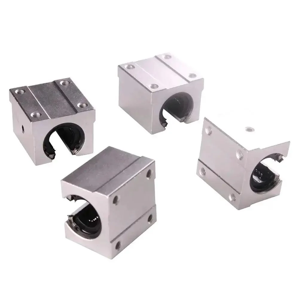 Open Linear Motion Bearing Slide Kit 4 Pack SBR10UU SBR12UU SBR16UU SBR20UU SBR25UU 12mm Linear Sliders for CNC Router and Milling Machines Aluminum Block Guide Rail Set - Image 3