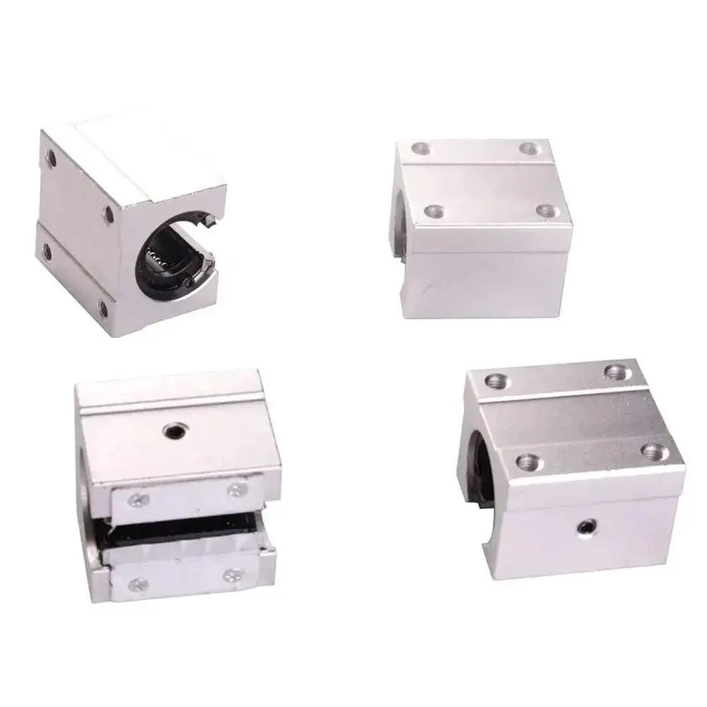 Open Linear Motion Bearing Slide Kit 4 Pack SBR10UU SBR12UU SBR16UU SBR20UU SBR25UU 12mm Linear Sliders for CNC Router and Milling Machines Aluminum Block Guide Rail Set - Image 4