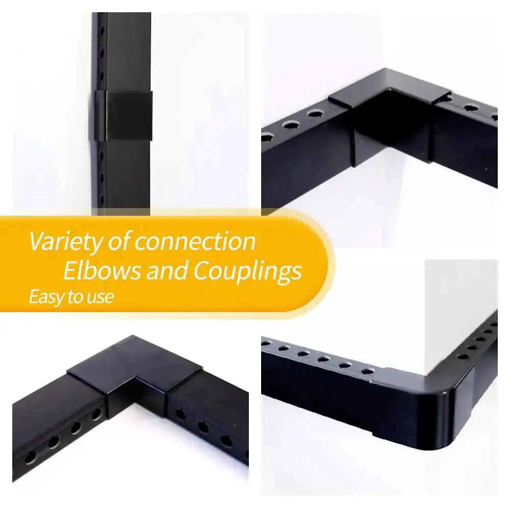 Open Slot Cable Raceway Kit For Under Desk Cable Management With Upgraded Snap Structure In Black 139 Inch Total Length Cable Raceway System For Network PC And TV Cables Includes 9 Pieces And Quick Snap In Mounting - Image 5