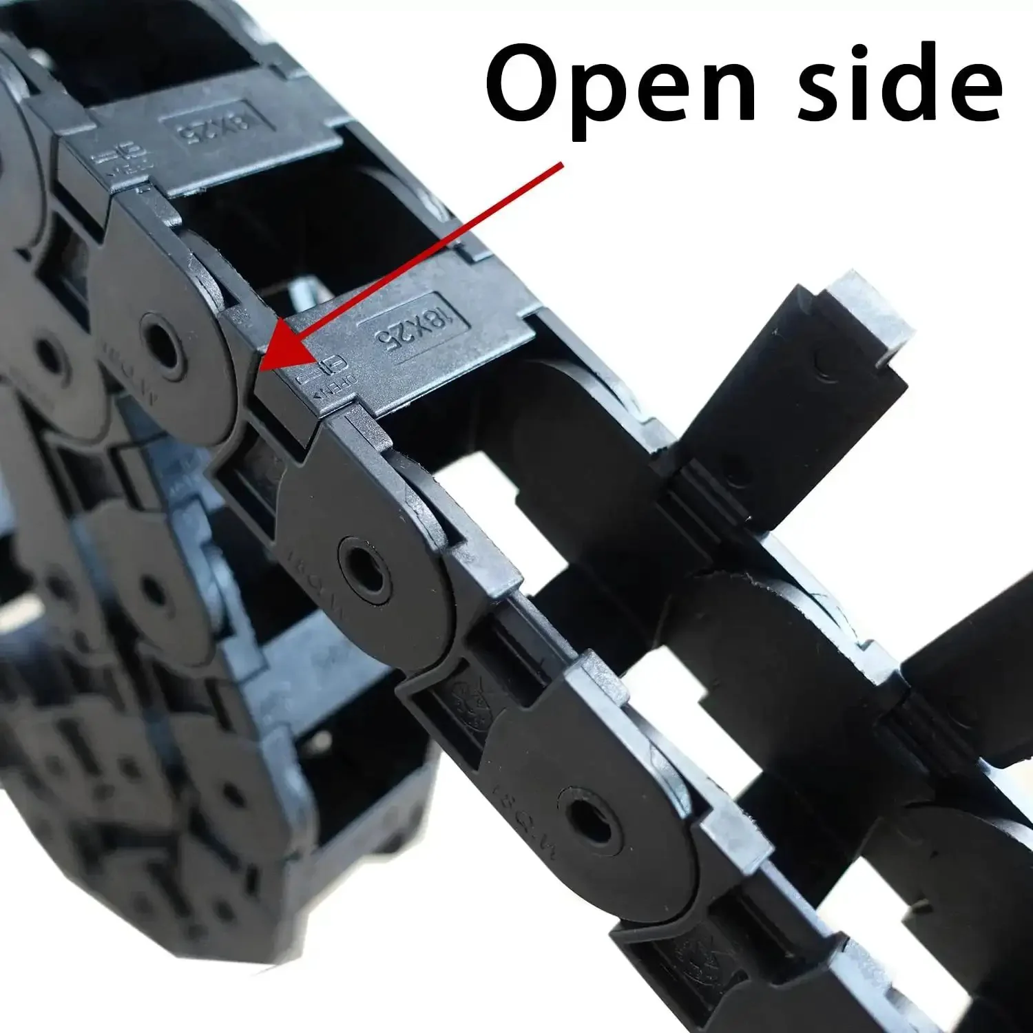 Open Type Drag Chain Cable Carrier For CNC Router Mill And 3D Printer 39.4 Inch Long R28 Bend Radius Nylon PA66 Material Includes Extra End Connectors 9 Screws And A Handy Screwdriver For Quick Mounting - Image 5