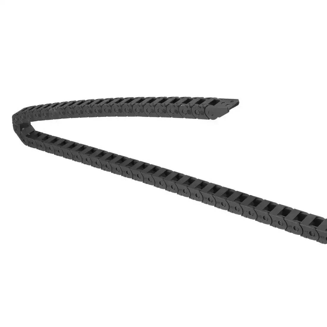 Open Type Drag Chain Cable Carrier With End Connectors R18 10x11mm Inner Size 1 Meter Plastic For Electrical CNC Router Machines Openable Design Beefy Durable Cable Management For CNC Tools And Glass Machines