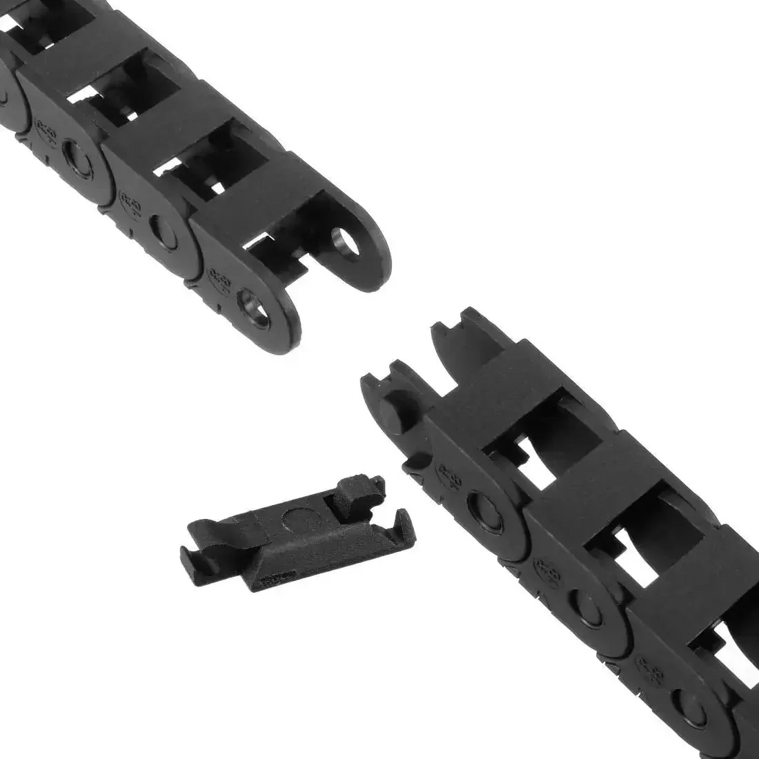 Open Type Drag Chain Cable Carrier With End Connectors R18 10x11mm Inner Size 1 Meter Plastic For Electrical CNC Router Machines Openable Design Beefy Durable Cable Management For CNC Tools And Glass Machines - Image 2