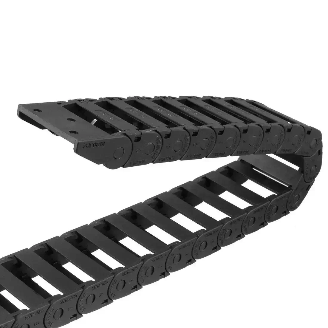 Open Type Drag Chain Cable Carrier With End Connectors 10x30mm 1 Meter Plastic Cable Guide For Electrical CNC Router Machines And Robotic Arms Ideal For Cable Management In Heavy Duty Tooling - Image 4