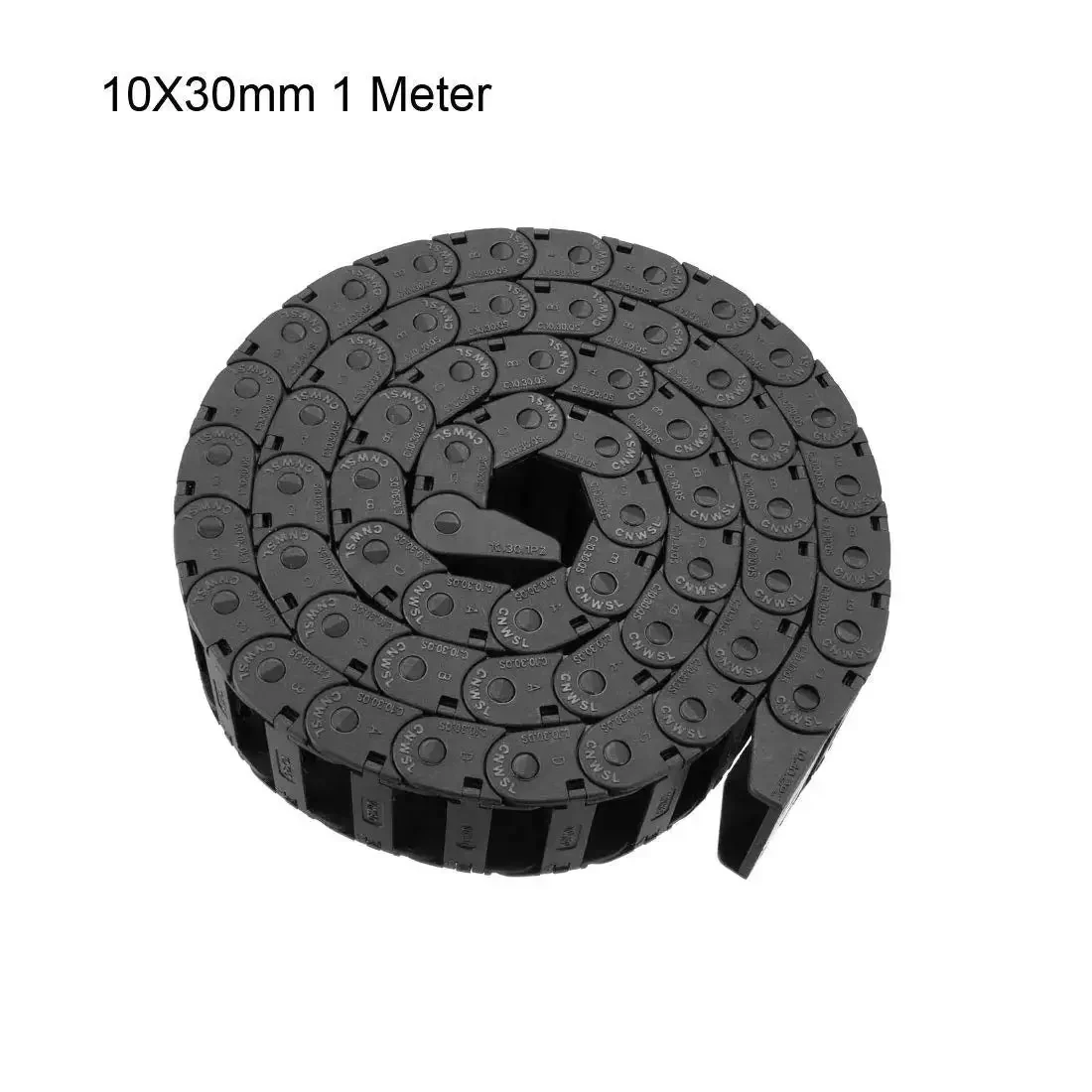 Open Type Drag Chain Cable Carrier With End Connectors 10x30mm 1 Meter Plastic Cable Guide For Electrical CNC Router Machines And Robotic Arms Ideal For Cable Management In Heavy Duty Tooling - Image 5