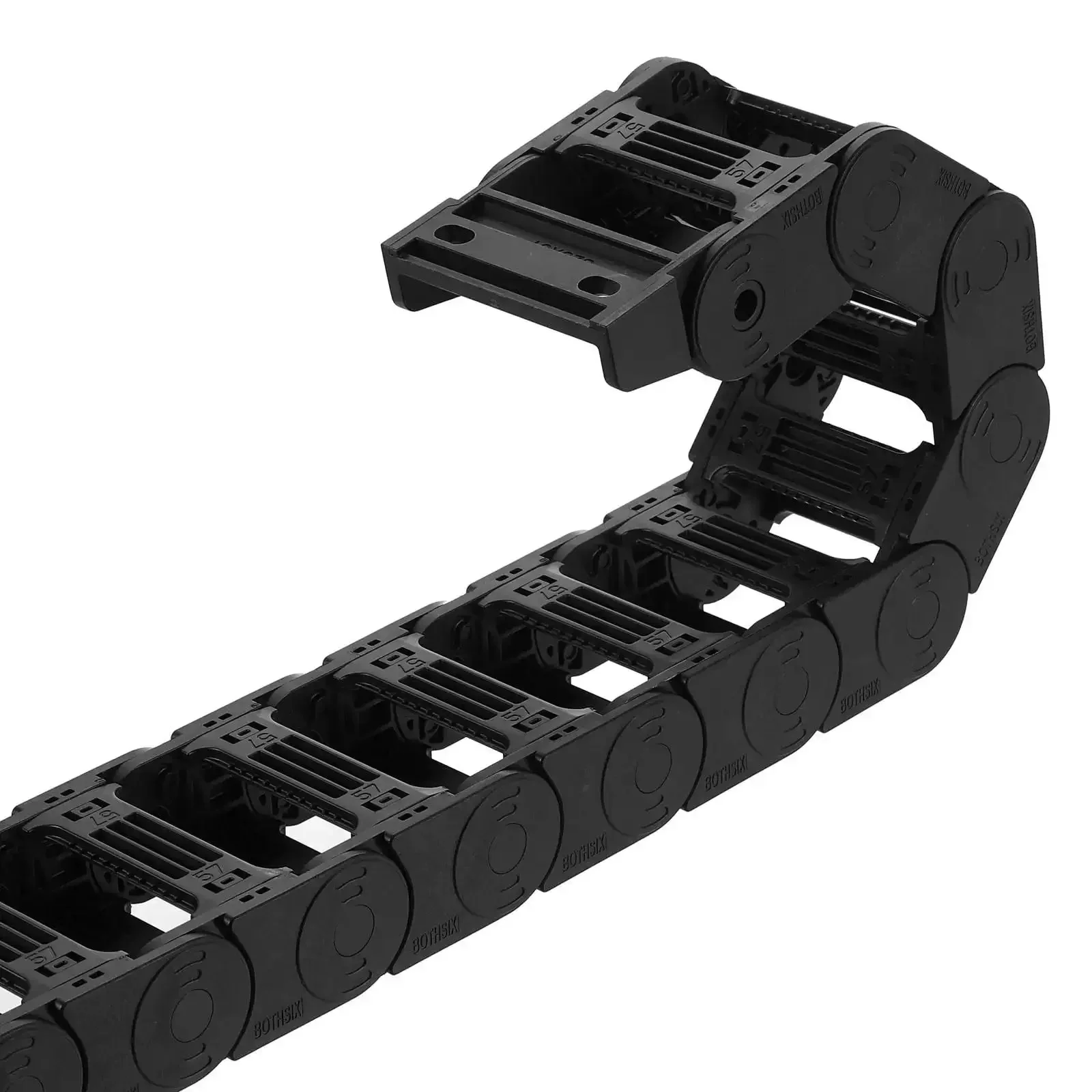 Open Type Drag Chain Cable Carrier With End Connectors 25x57mm Inner Size 1 Meter Plastic For Electrical CNC Router Machines Linkable For Long Runs Easy Cable Management That Keeps Wires Neat - Image 4
