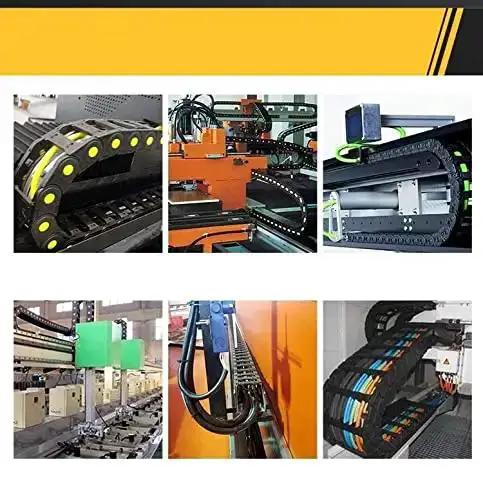 Open Type Drag Chain Cable Carrier With End Connectors 40x100mm Inner Size, 1 Meter Length, Black Nylon Reinforced Cable Carrier For Electrical CNC Router Machines, R100 Bend Radius, Wear Resistant And Corrosion Proof - Image 3