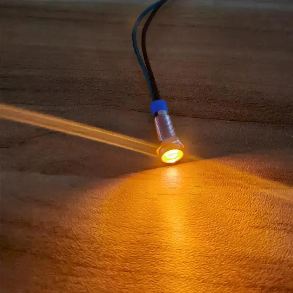Orange LED Indicator Lights 3V To 9V DC Waterproof Panel Mount Signal Lamp Kit 5 Pack Energy Saving Anti Shock Corrosion Resistant Durable With Wire For DIY Electronics And Industrial Panels - Image 4