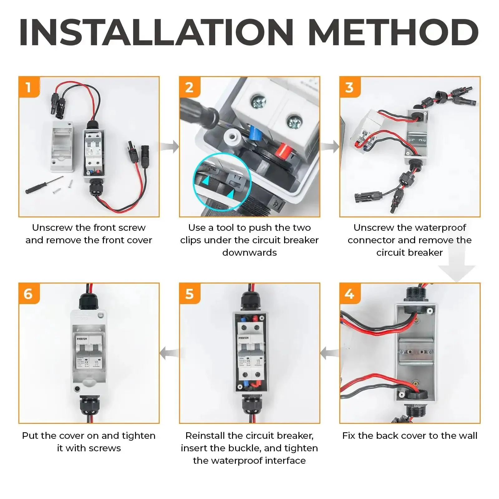 Outdoor Solar Panel Disconnect Switch 1000V 10A IP65 Rated PV Disconnect for Homes and Battery Systems No Fuss Install Heavy Duty Miniature Circuit Breaker Weatherproof Built To Last - Image 4