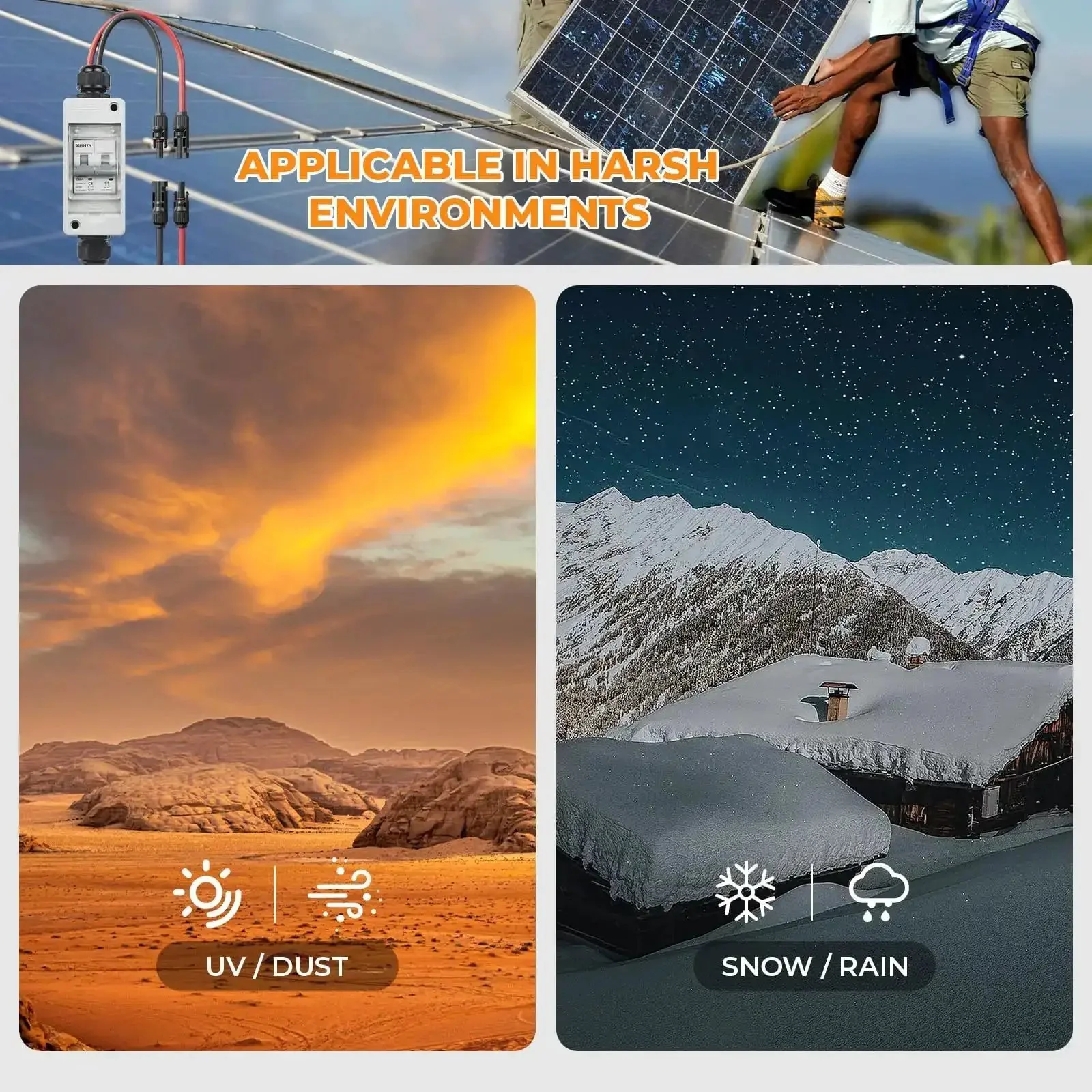 Outdoor Solar Panel Disconnect Switch 1000V 10A IP65 Rated PV Disconnect for Homes and Battery Systems No Fuss Install Heavy Duty Miniature Circuit Breaker Weatherproof Built To Last - Image 6