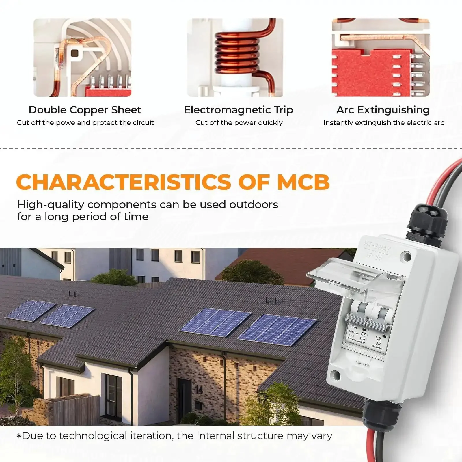Outdoor Solar Panel Disconnect Switch 1000V 10A IP65 Rated PV Disconnect for Homes and Battery Systems No Fuss Install Heavy Duty Miniature Circuit Breaker Weatherproof Built To Last - Image 8