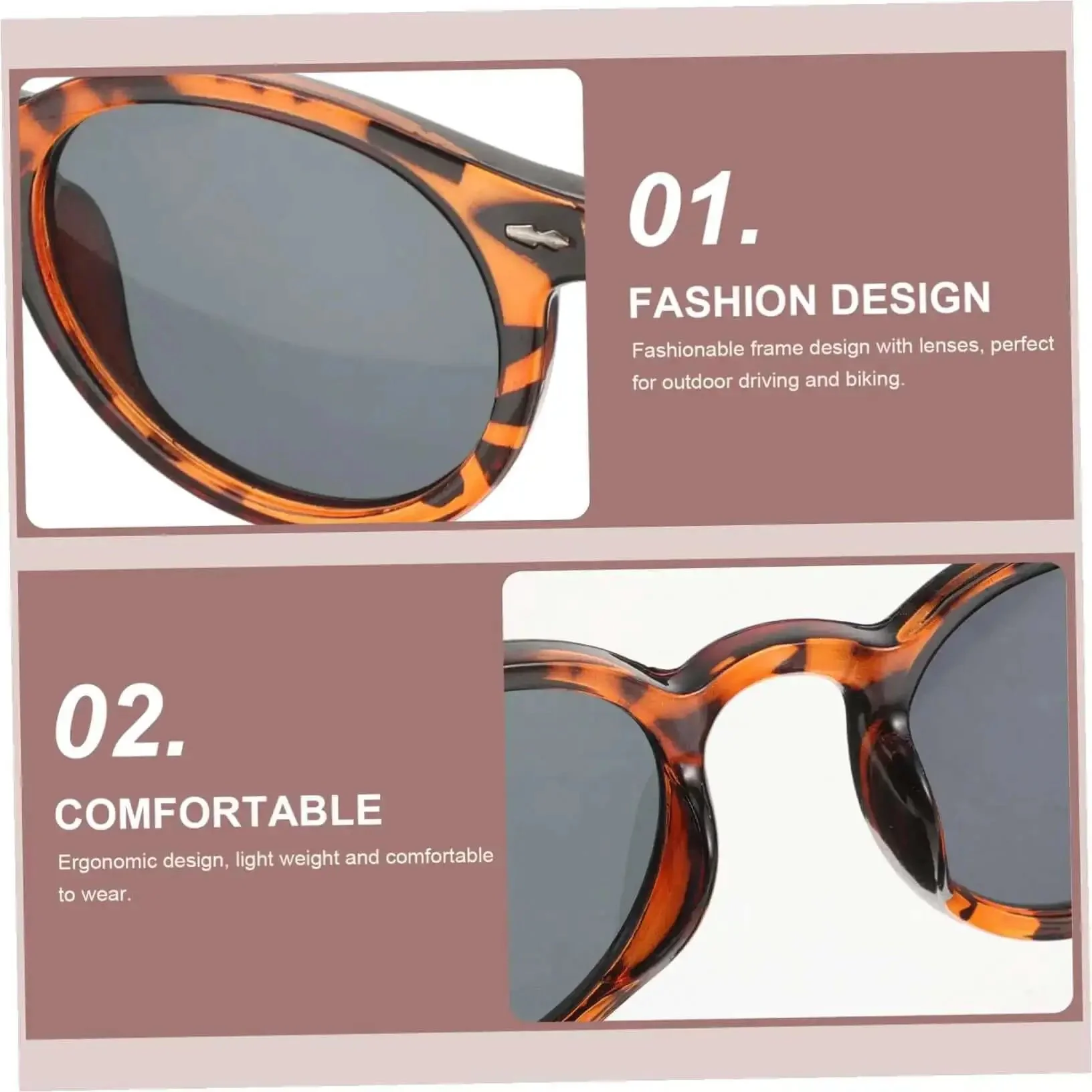 Outdoor Sports Sunglasses For Men And Women With UV Protective Lenses Ergonomic Frame Non Slip Temple Tips Cycling Eyewear For Driving Running And Workouts All Day Comfort Retro Style - Image 5