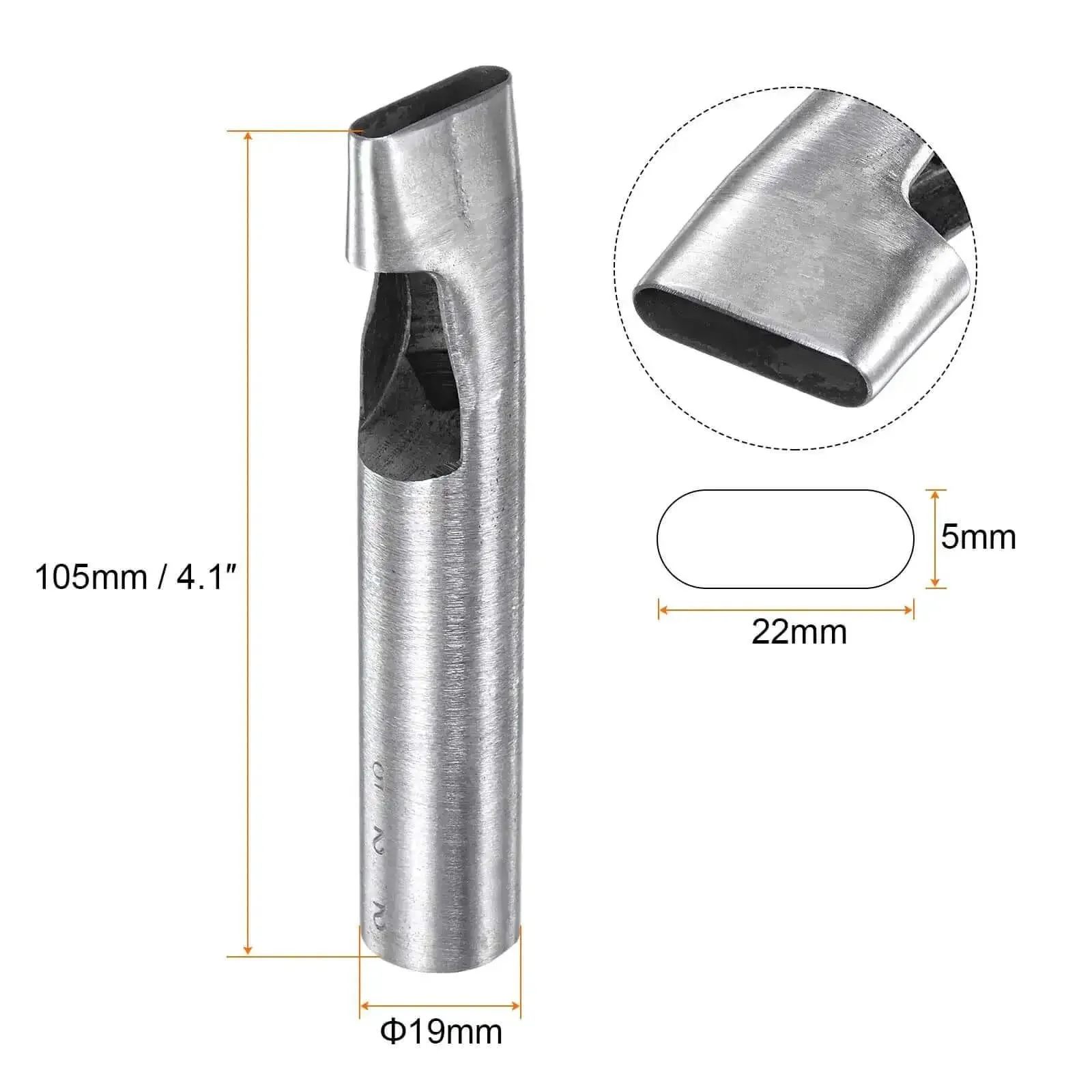 Oval Hole Punch 5x22mm Leather Cutter For Belts Straps Watch Bands Built Tough Pro Grade Hardened Steel Punch Die Flat Oblong Punch With Easy Chip Removal For Leathercraft - Image 5