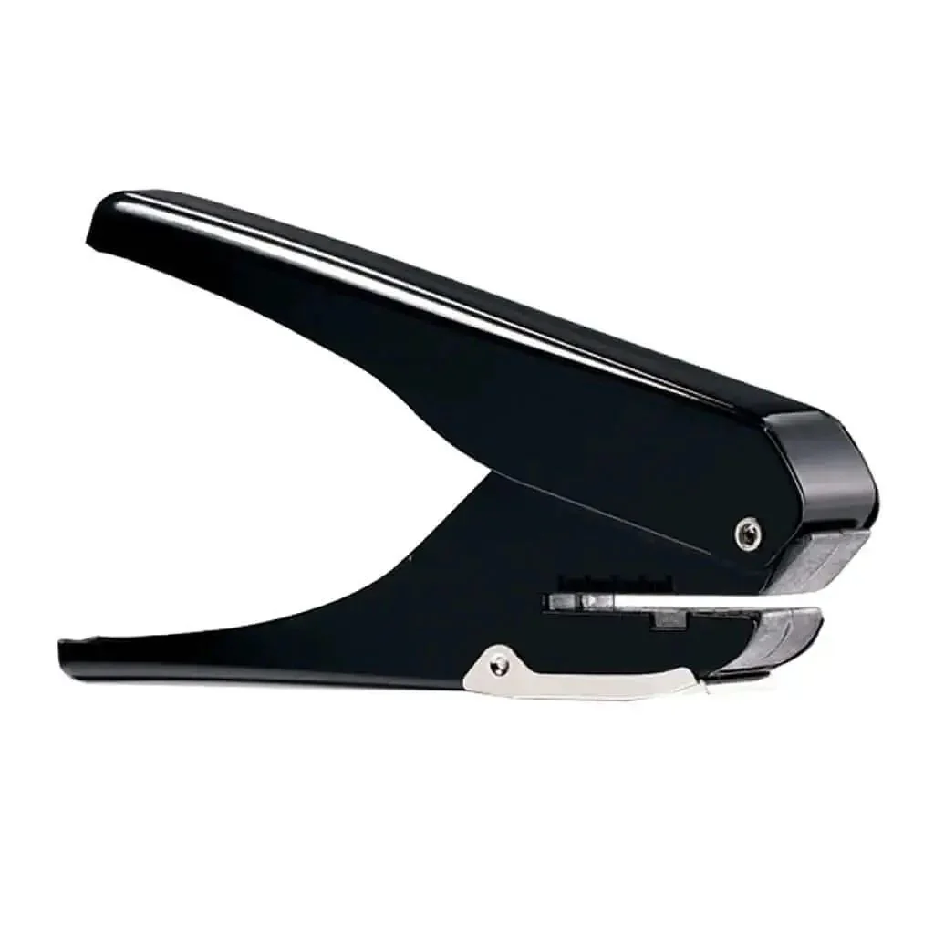 Oval Hole Puncher For Office Use 10 Sheet Capacity Adjustable Paper Depth Heavy Duty Metal Body With Positioning Scale Built In Storage Bin For Work Permit Cards Black Finish Easy To Use And Built To Last - Image 7