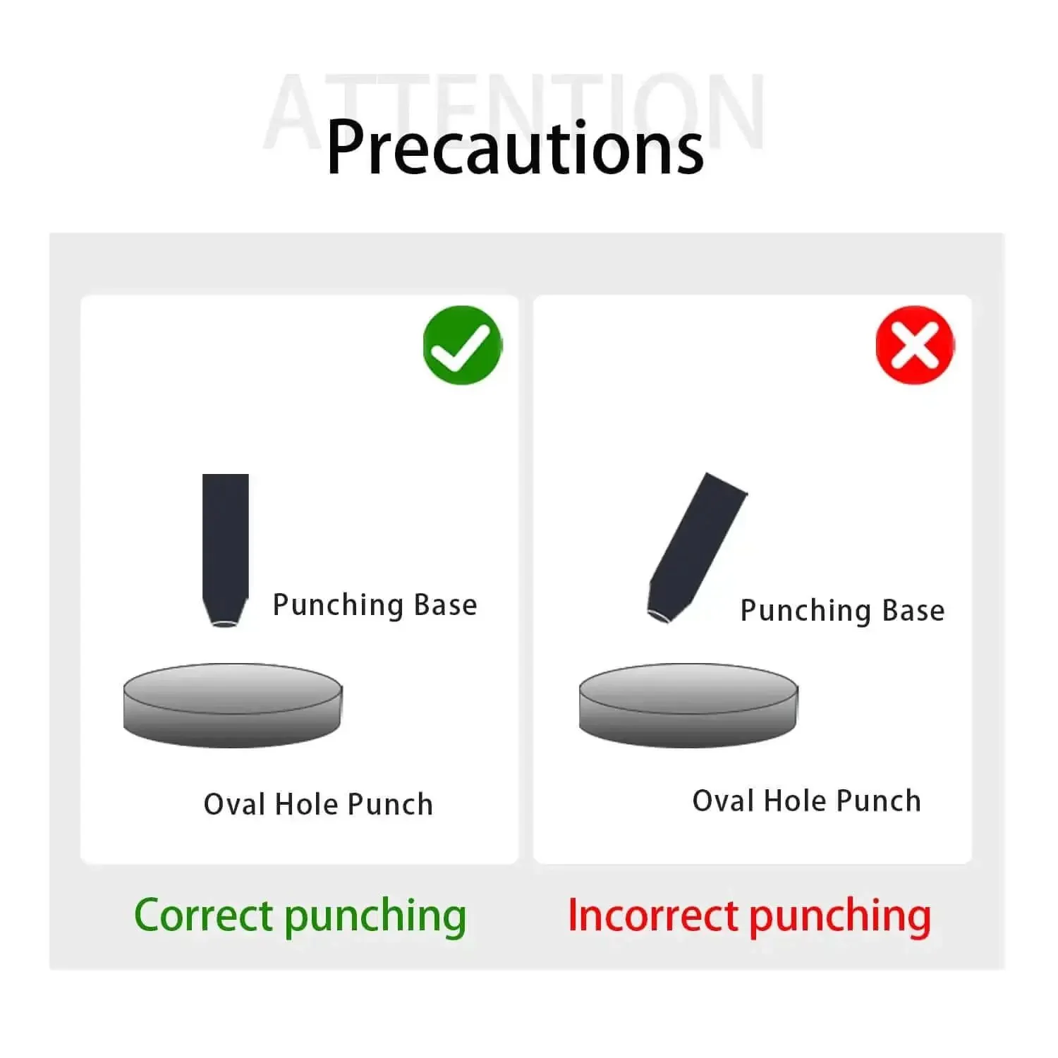 Oval Leather Hole Punch Tool For Belts And Watch Straps Heavy Duty Pro Grade Cutter For Leather DIY 2x3mm Holes Heat Treated Steel Rustproof Black Plated Durable Leather Crafting Punch - Image 3
