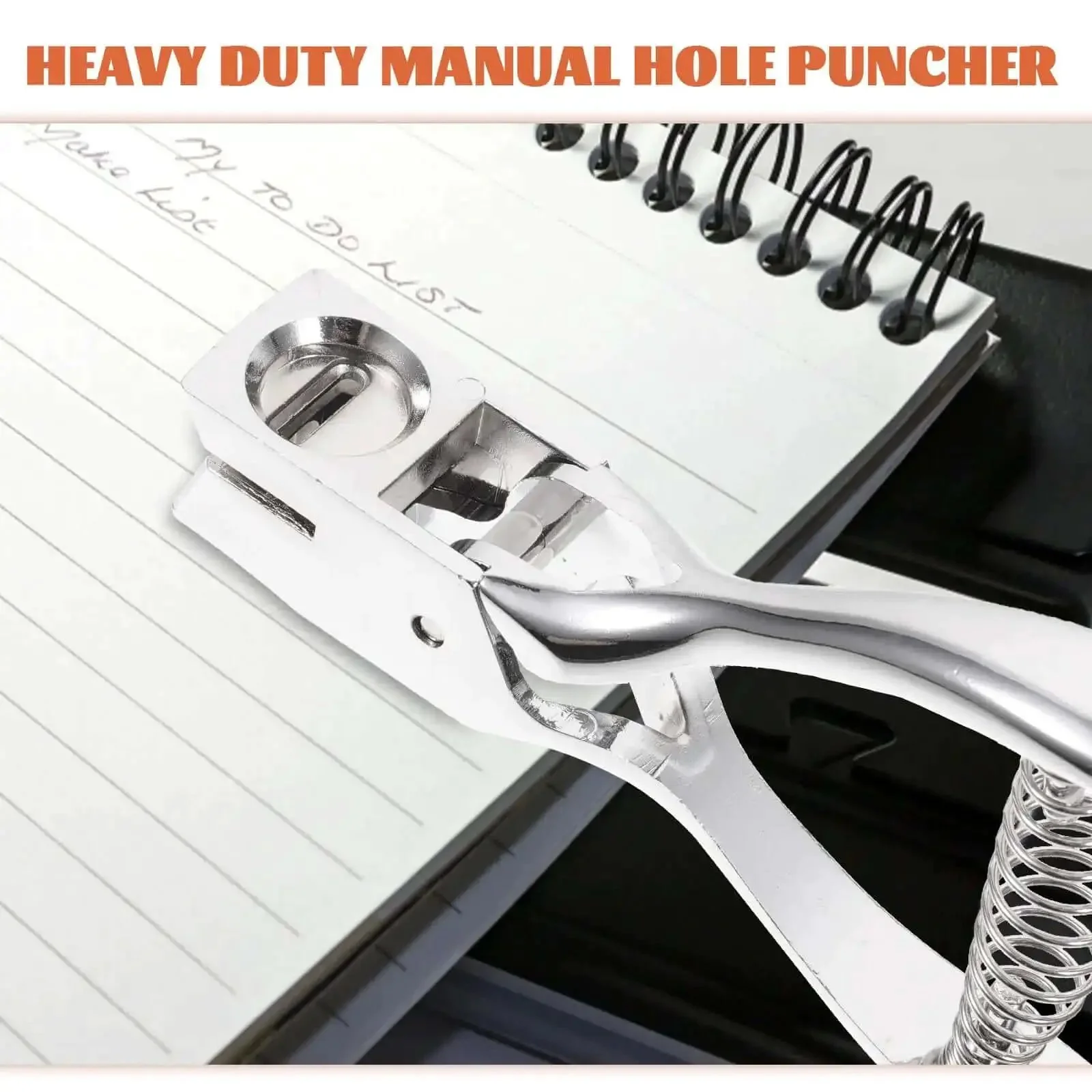 Oval Manual Hole Puncher Handy Portable Paper Punch Tool For Office And Crafting Up To Eight Sheets Sturdy Manual Punching Machine With Precise Paper Holes Included - Image 4