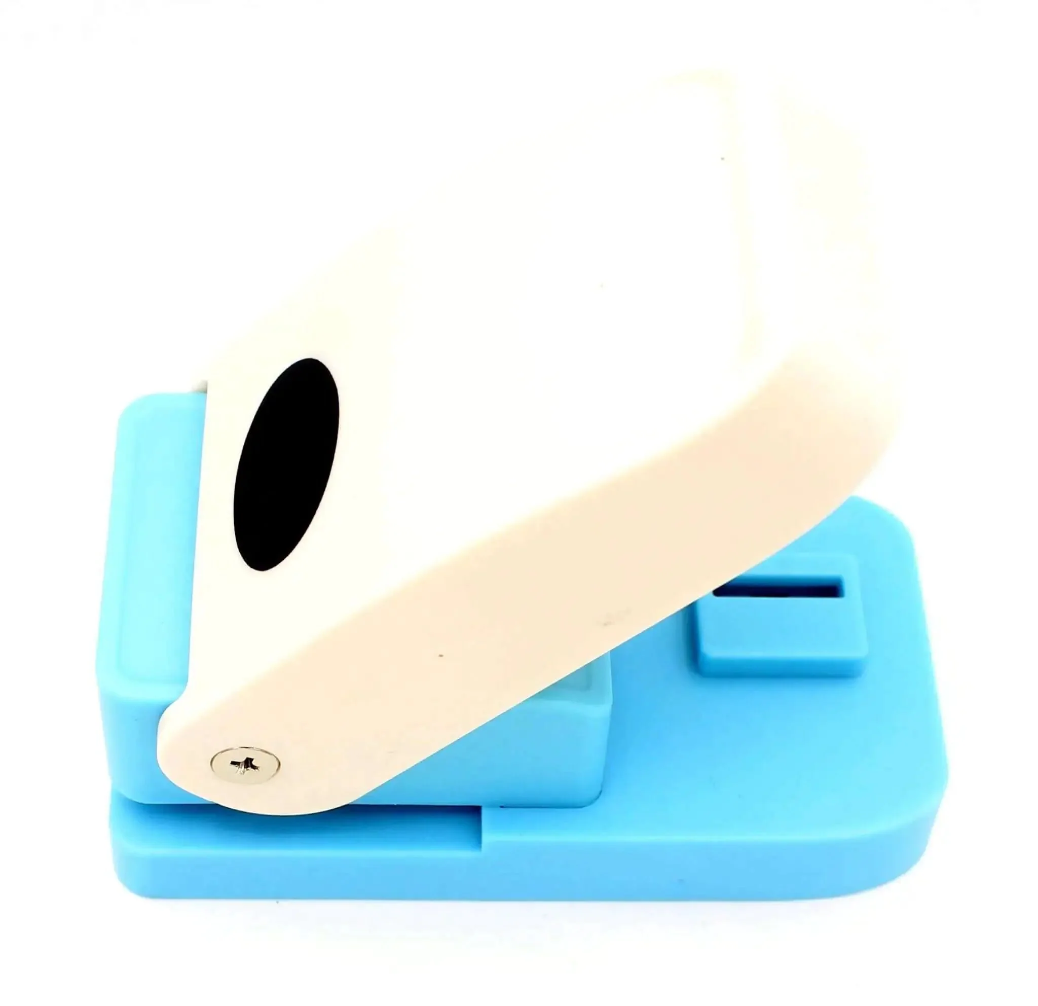 Oval Scrapbooking Punch For Paper Crafting One Inch 25mm Lever Embossing Punch Mini Fancy Punch For Card Making And Invitations Handmade Craft Tool For Thin Paper And EVA Foam Easy Press And Precise Cut - Image 6