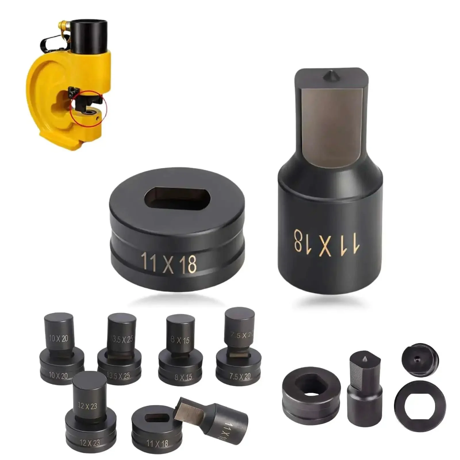 Oval Slotted Die For CH-70 Hydraulic Press Replacement Hole Punch Die For Heavy Duty Punching Machine 4x13mm Long Lasting Durability Suitable For Copper And Aluminum Sheet Metal