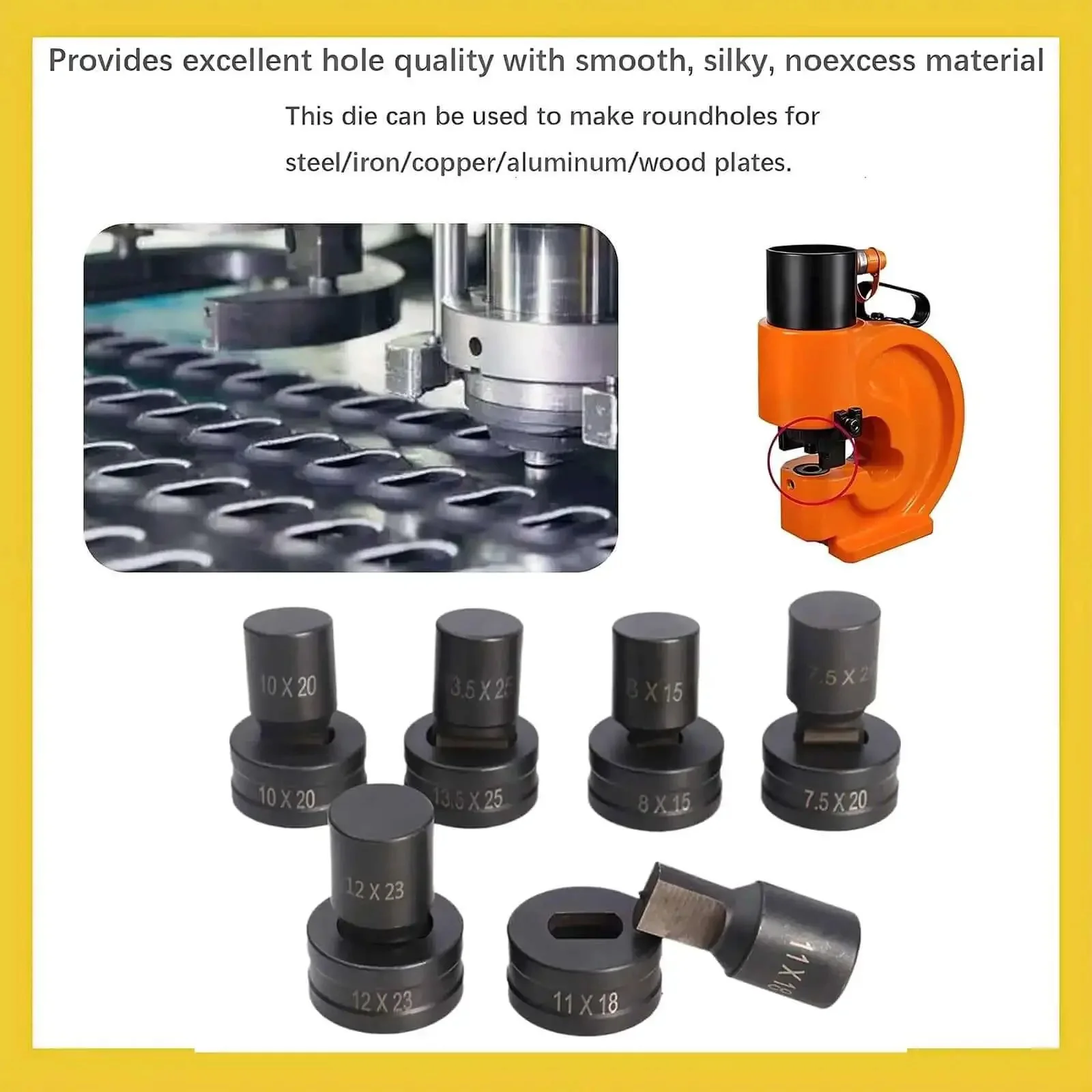 Oval Slotted Die For CH-70 Hydraulic Press Replacement Hole Punch Die For Heavy Duty Punching Machine 4x13mm Long Lasting Durability Suitable For Copper And Aluminum Sheet Metal - Image 3