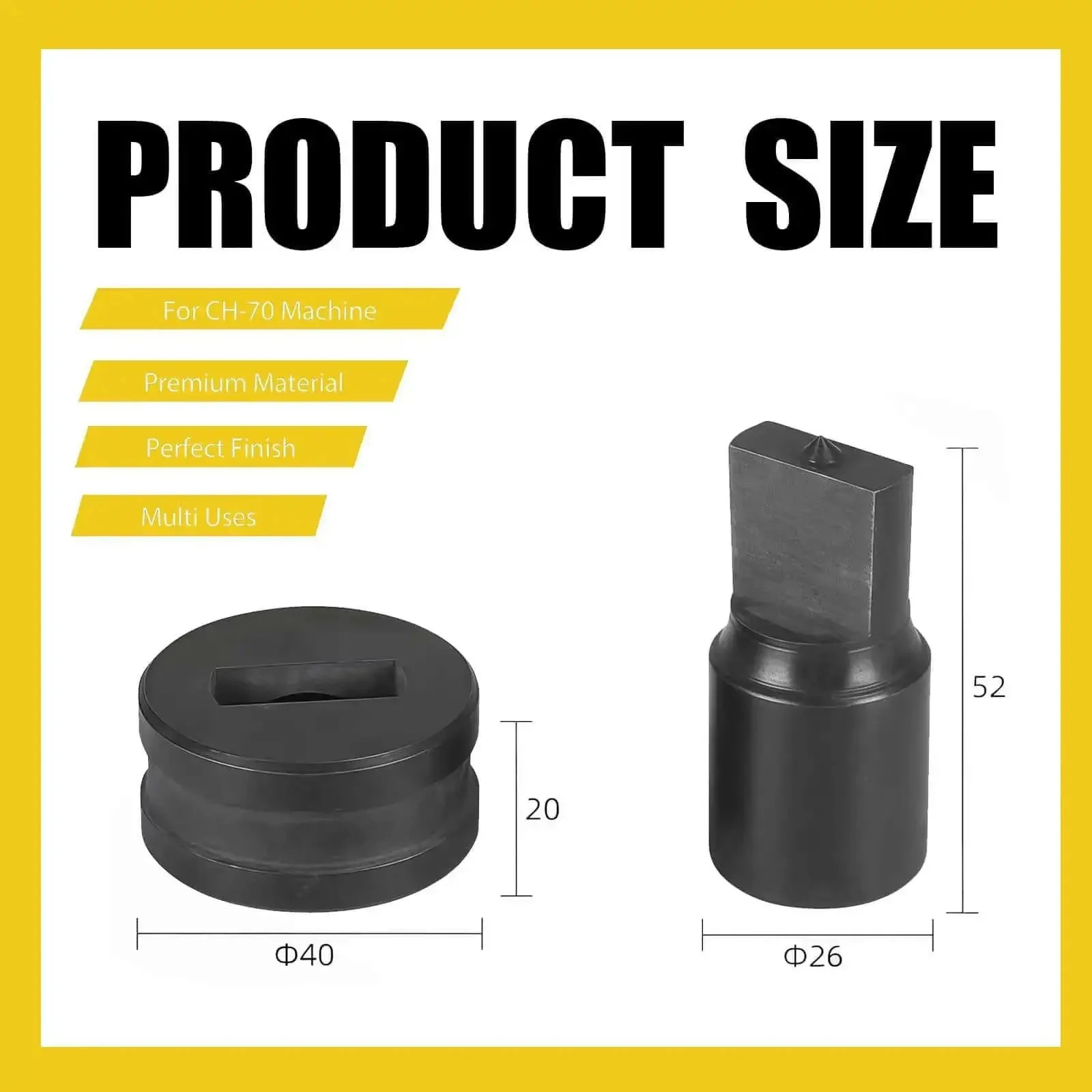 Oval Slotted Die For CH-70 Hydraulic Press Replacement Hole Punch Die For Heavy Duty Punching Machine 4x13mm Long Lasting Durability Suitable For Copper And Aluminum Sheet Metal - Image 6
