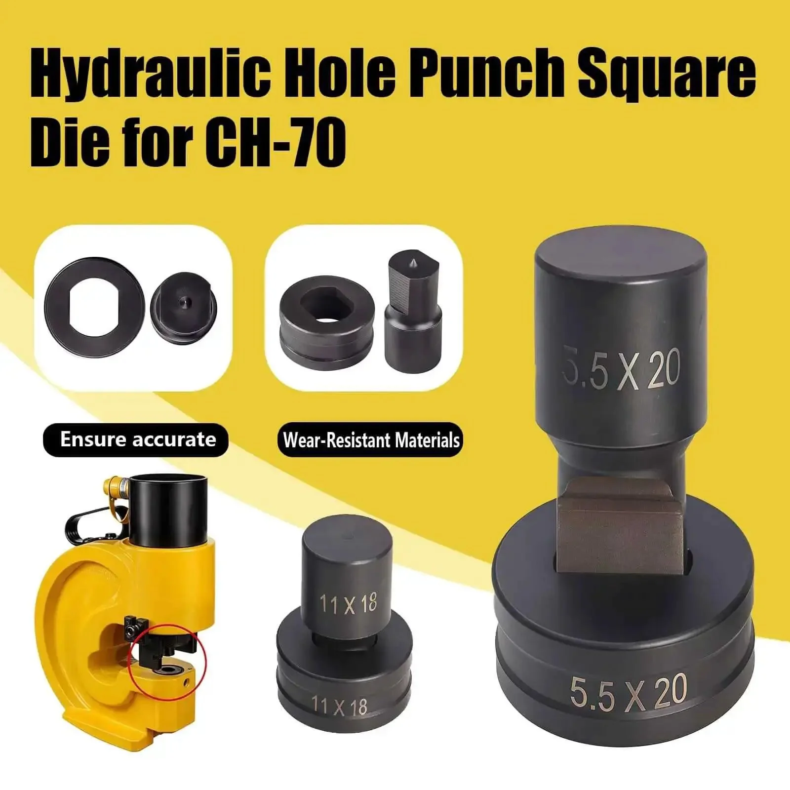 Oval Slotted Die For CH-70 Hydraulic Press Replacement Hole Punch Die For Heavy Duty Punching Machine 4x13mm Long Lasting Durability Suitable For Copper And Aluminum Sheet Metal - Image 7