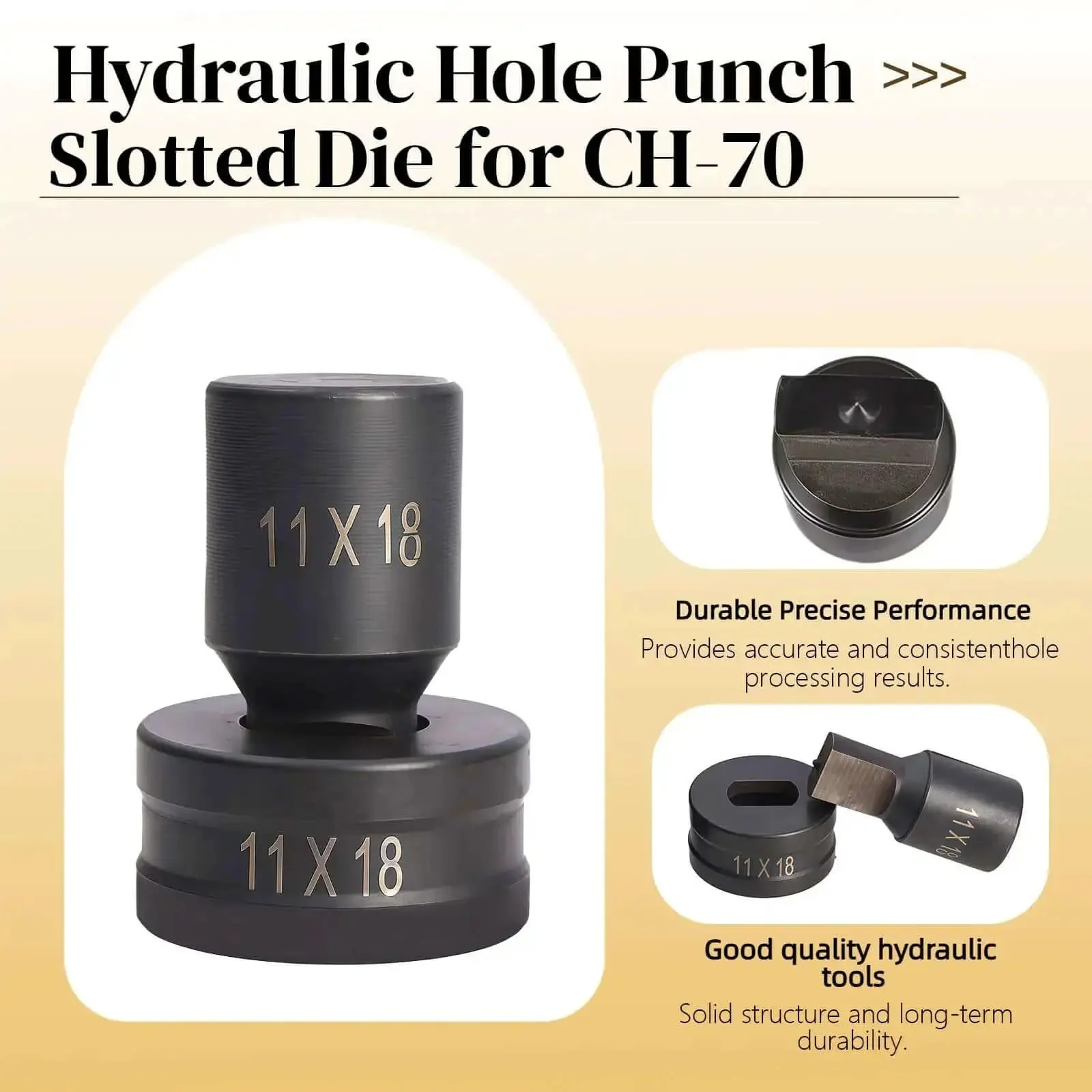 Oval Slotted Die For CH-70 Hydraulic Press Replacement Hole Punch Die For Heavy Duty Punching Machine 4x13mm Long Lasting Durability Suitable For Copper And Aluminum Sheet Metal - Image 9
