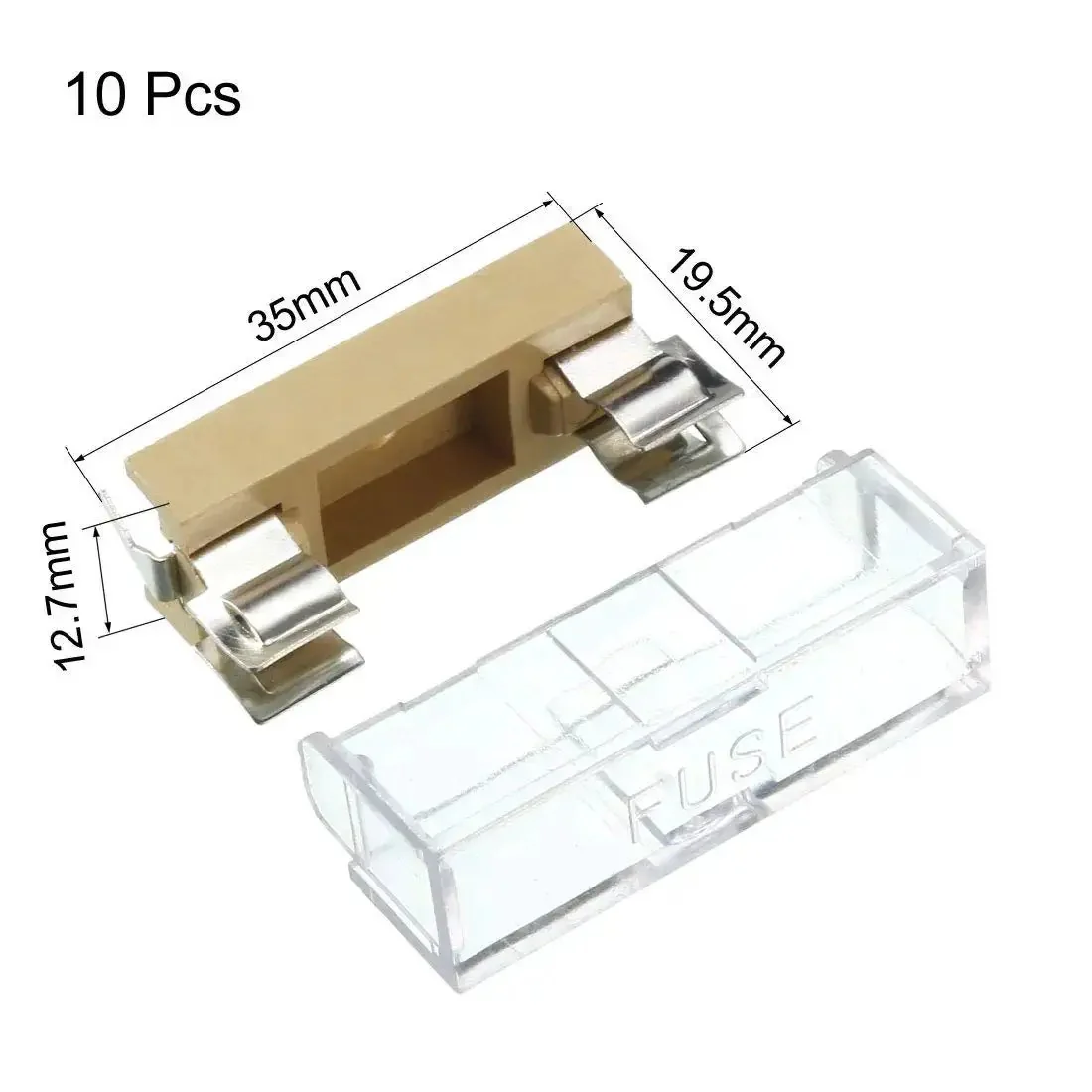 Pack Of 10 6 X 30mm PCB Fuse Panel Mount Holders With Dual Terminals 250V 10A Durable Plastic And Metal Construction For Automotive And Electrical Projects Fuses Not Included - Image 4
