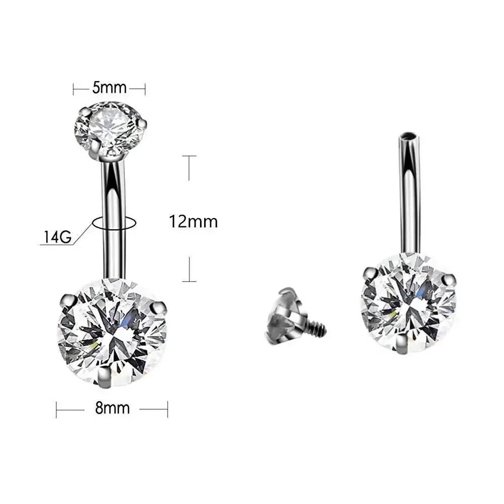 Pain Free Belly Button Piercing Kit With 14G Hypoallergenic Steel Needles And Clamp Pro Grade Navel Ring Starter Set For Safe Do It Yourself At Home Simple Comfortable Beginner Friendly - Image 5