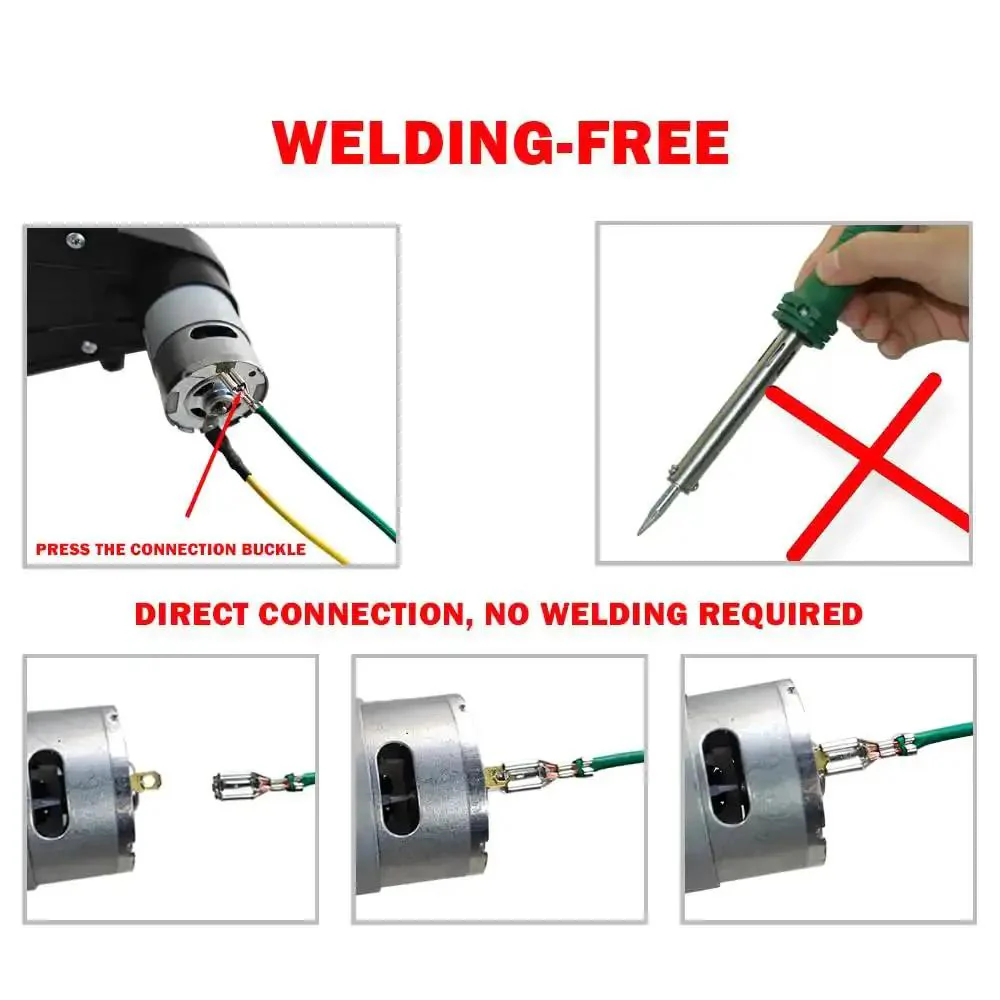 Pair Of 24V RS555 12000 RPM Electric Drive Motors For Ride On Toys Upgrade, High Speed 30V 36V Engine For Kids Cars, Replacement Parts For 2WD 4WD Off Road ATVs UTVs, Gearbox Upgrade - Image 3