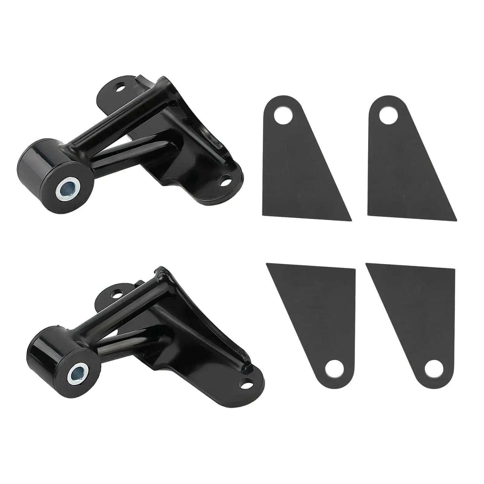 Pair Weld In Engine Swap Motor Mounts Kit For Ford SBF Small Block V8 289 302 351W Black Front Position Heavy Duty Includes Two Mounts And Four Plates Per Side Ready To Install No Fuss