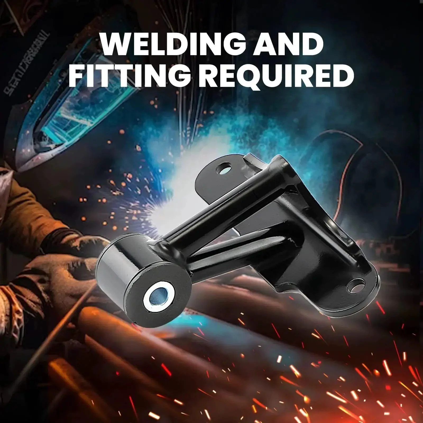 Pair Weld In Engine Swap Motor Mounts Kit For Ford SBF Small Block V8 289 302 351W Black Front Position Heavy Duty Includes Two Mounts And Four Plates Per Side Ready To Install No Fuss - Image 9