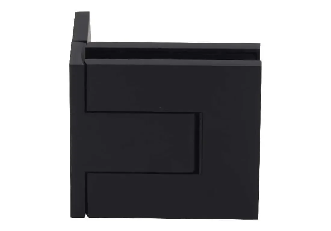 Palermo Matte Black Adjustable Wall Mount Offset Back Plate Hinge for Glass Doors Fits Three Eighths Inch And One Half Inch Glass, Adjustable Closing Position, Built To Last And Handles Up To 39 Inch Wide Doors With Two Hinges - Image 3