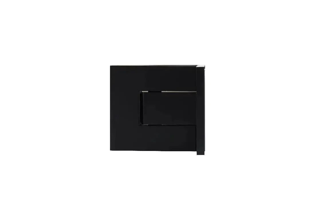 Palermo Matte Black Adjustable Wall Mount Offset Back Plate Hinge for Glass Doors Fits Three Eighths Inch And One Half Inch Glass, Adjustable Closing Position, Built To Last And Handles Up To 39 Inch Wide Doors With Two Hinges - Image 4