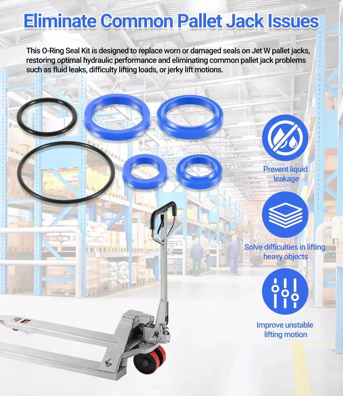 Pallet Jack O Ring Seal Kit For Jet W Pallet Jack PT2748W PT2748LW PT2748L No More Leaks Fast Lifts Quiet Operation Restore Smooth Performance And Fix Common Jack Issues - Image 4