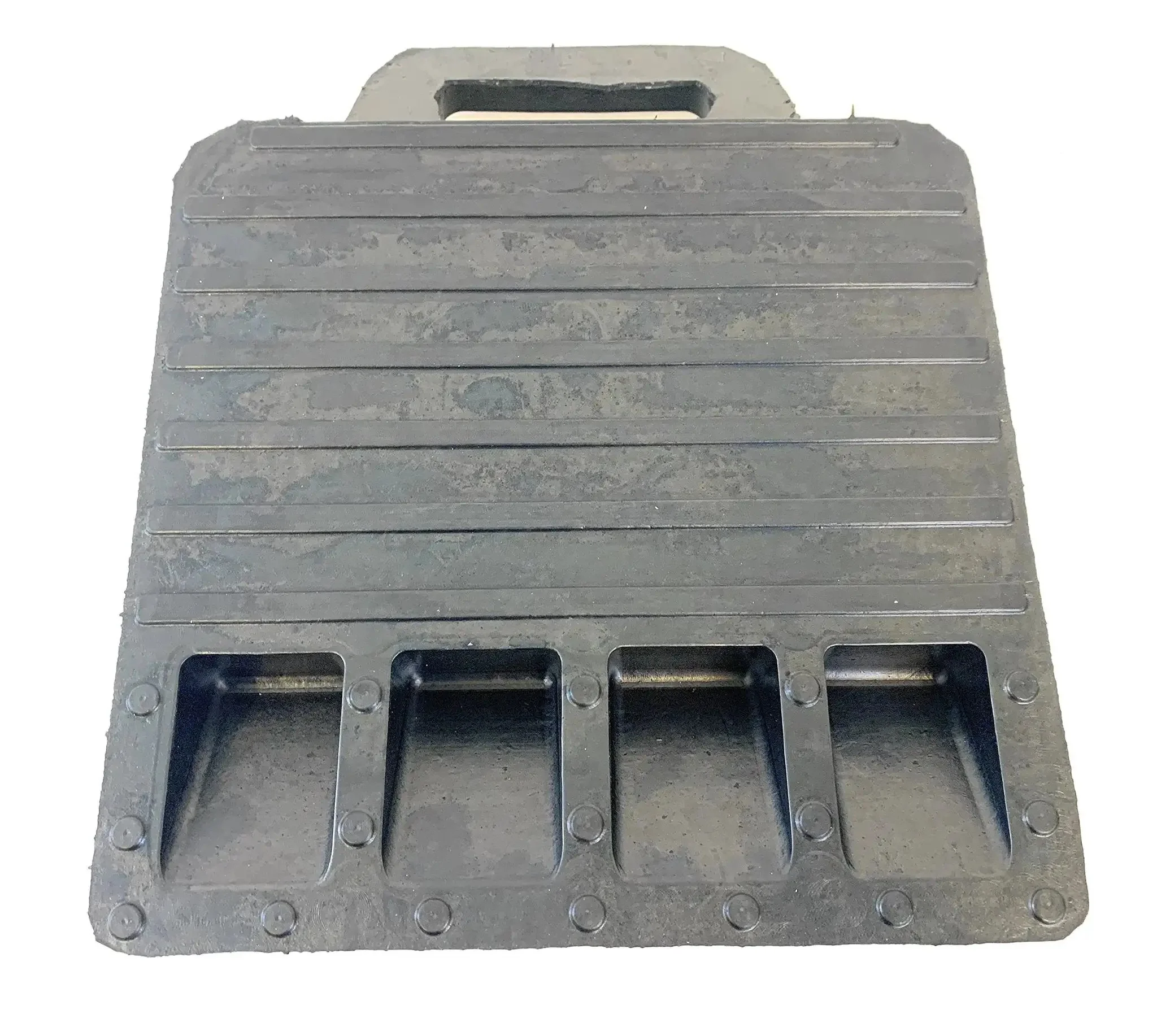 Pallet Jack Wheel Chock Stop Rolling In Trailers Or Trucks Rubber Heavy Duty With Base Black Keeps Pallet Jack From Rolling On Uneven Floors In Transit Or On Loading Docks For Safe Positioning - Image 4