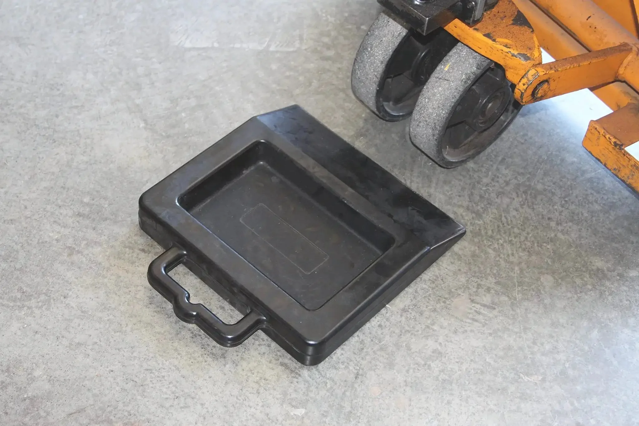 Pallet Jack Wheel Chock Stop Rolling In Trailers Or Trucks Rubber Heavy Duty With Base Black Keeps Pallet Jack From Rolling On Uneven Floors In Transit Or On Loading Docks For Safe Positioning - Image 7