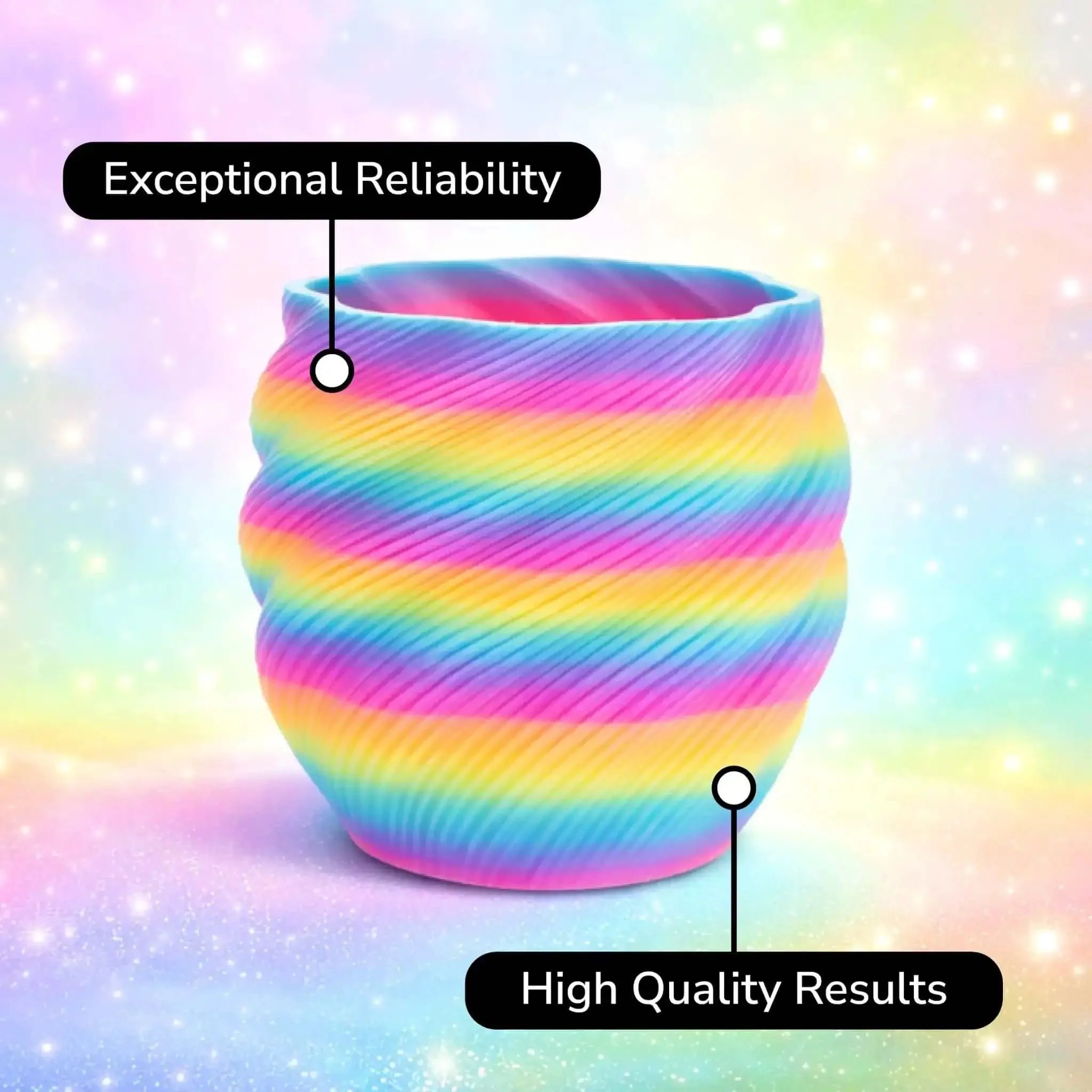Panchroma Gradient Luminous Rainbow PLA Filament 1.75mm For 3D Printing 1kg Spool Dope Glow In The Dark Finish Smooth Flow Rich Color Shifts For Most FDM Printers - Image 6