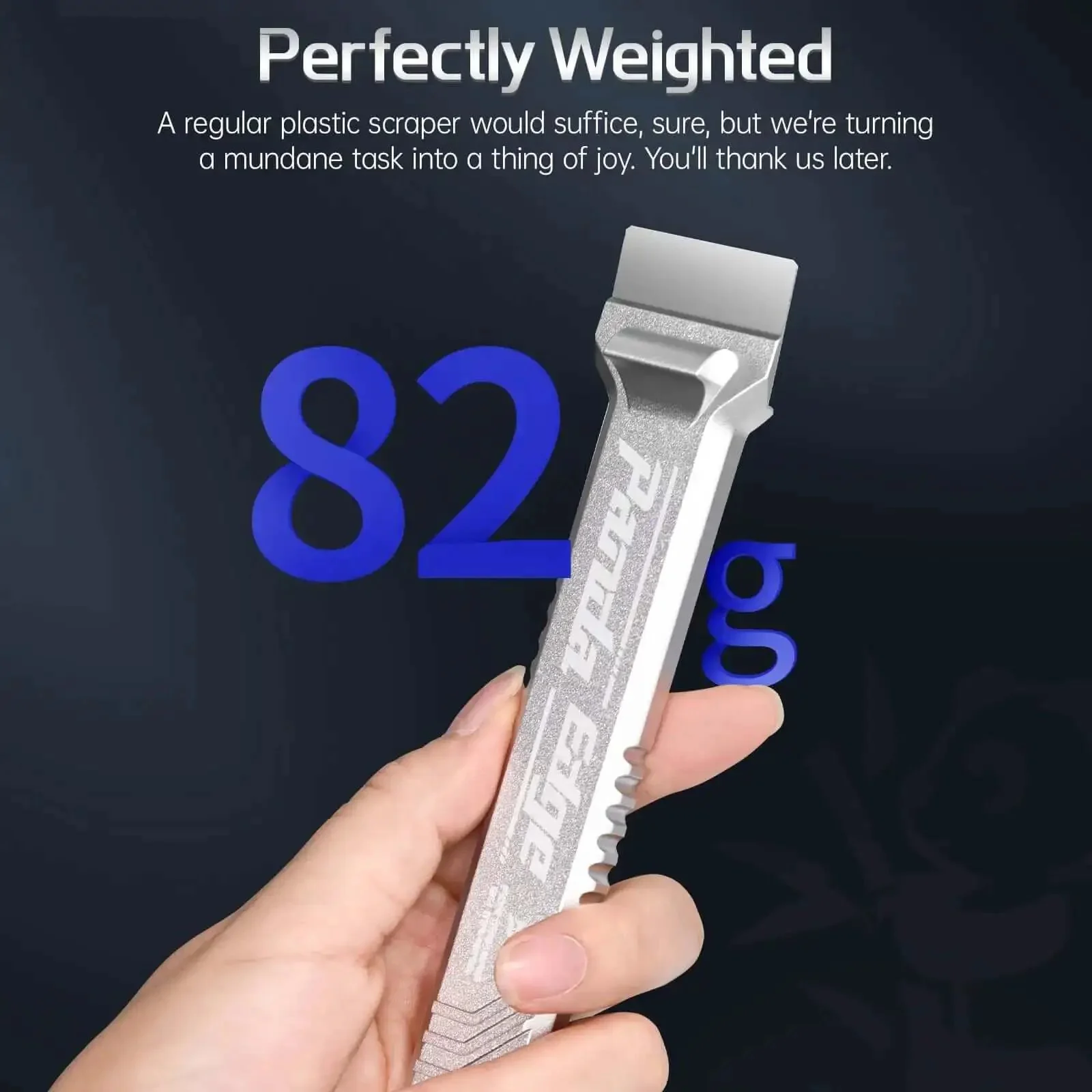 Panda Edge All Metal 3D Printer Scraper Kit With 3 SK5 Steel Blades Comfortable Grip Handle CNC Machined 6061 Aluminum Alloy Threaded Connection For Wear Resistance Compatible With Bambu Lab Blades Heavy Duty Removal Tool - Image 4