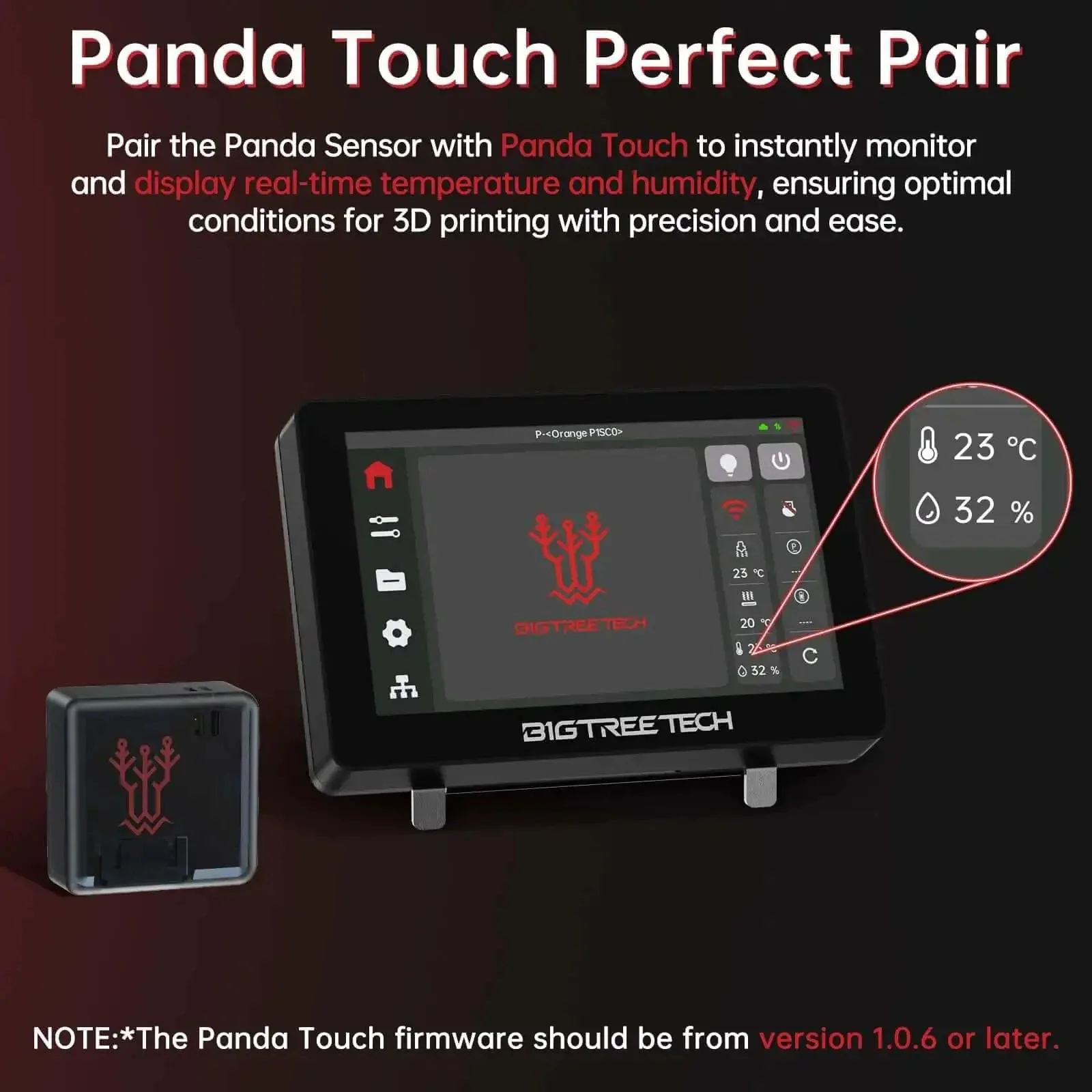 Panda Sense Temperature Humidity Sensor for 3D Printers Magnetic Mount for Bambu Lab P1S P1P Printers Integrates with Panda Touch for High Precision Real Time Monitoring - Image 7