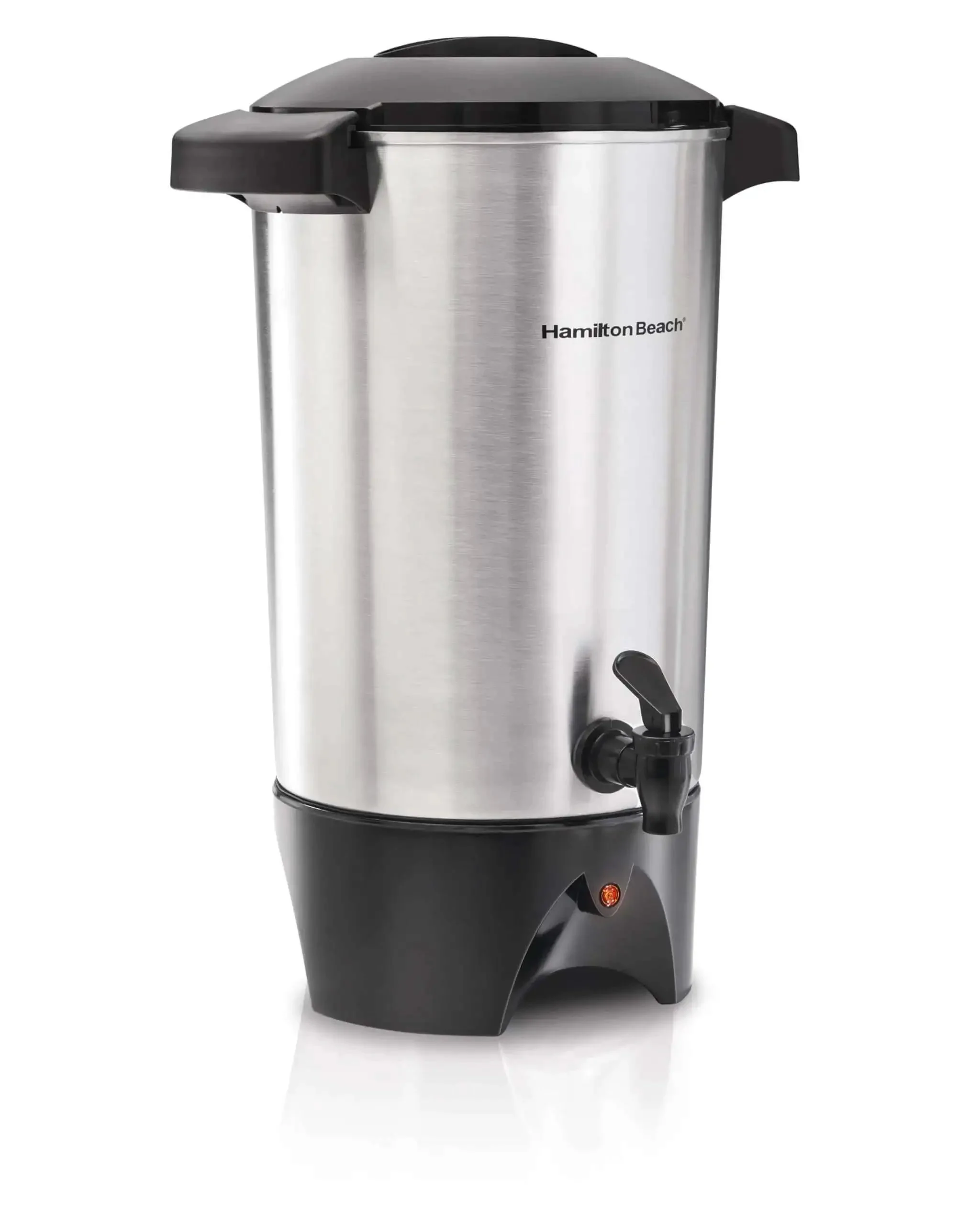 Party Ready 45 Cup Coffee Urn And Hot Beverage Dispenser With Fast One Minute Per Cup Brew Crowd Friendly For Parties And Family Reunions Easy Two Way Serving Sleek Silver Finish