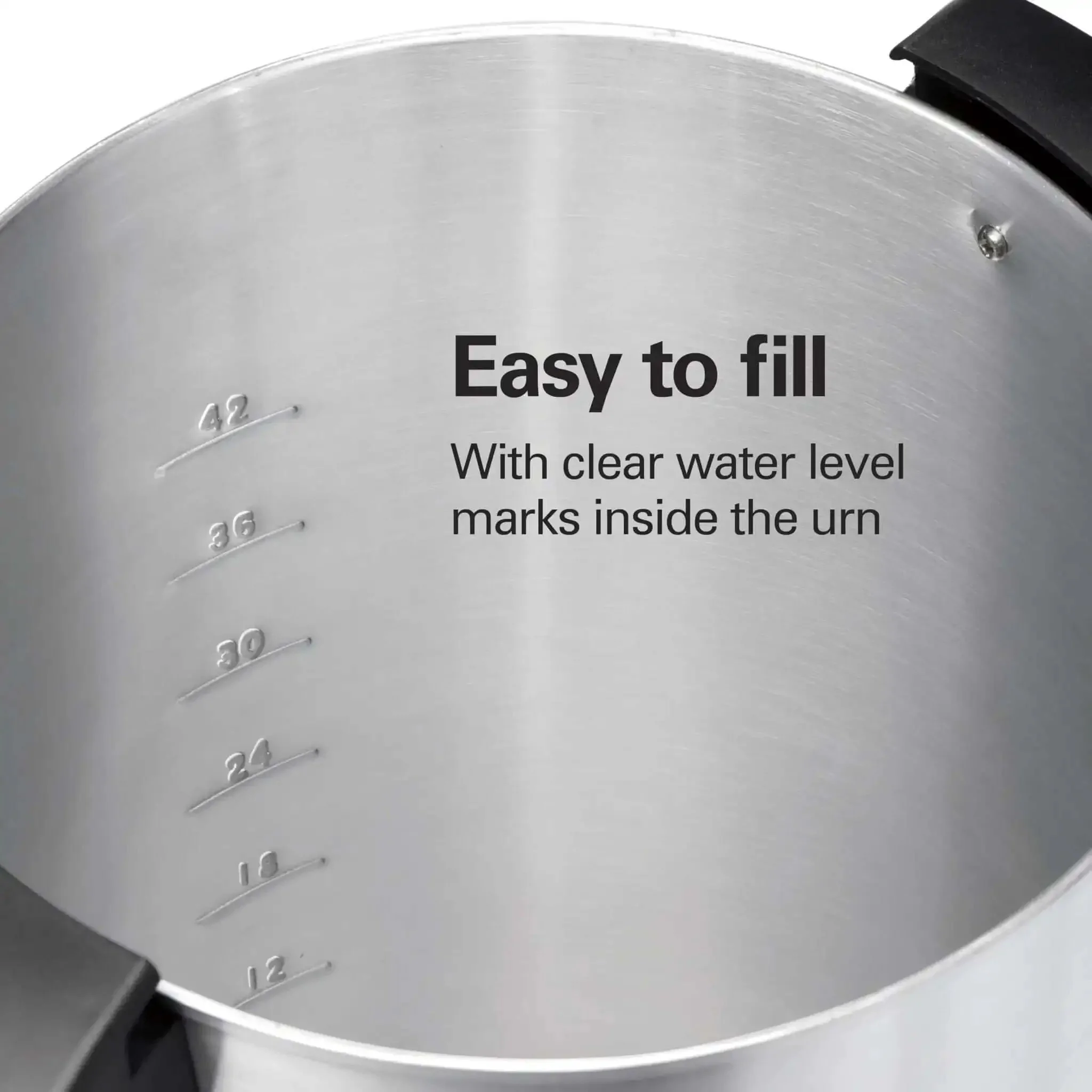 Party Ready 45 Cup Coffee Urn And Hot Beverage Dispenser With Fast One Minute Per Cup Brew Crowd Friendly For Parties And Family Reunions Easy Two Way Serving Sleek Silver Finish - Image 3