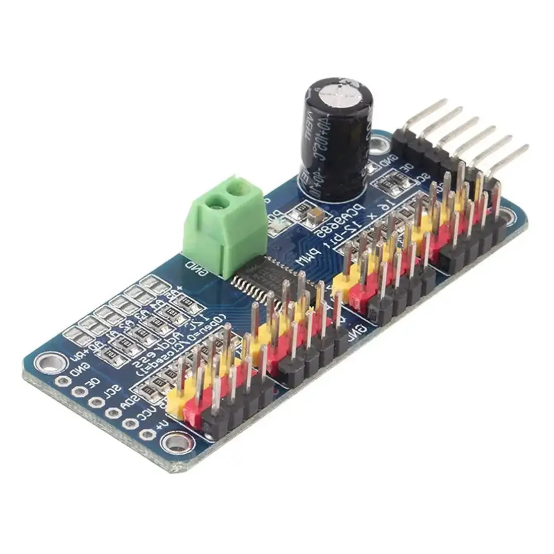 PCA9685 16 Channel 12-Bit PWM Servo Driver I2C Module for Arduino Robots and DIY Projects, 5V-10V DC Power, 220 Ohm Protected PWM Outputs for LEDs and Servos, Easy Install and Reliable Performance - Image 6